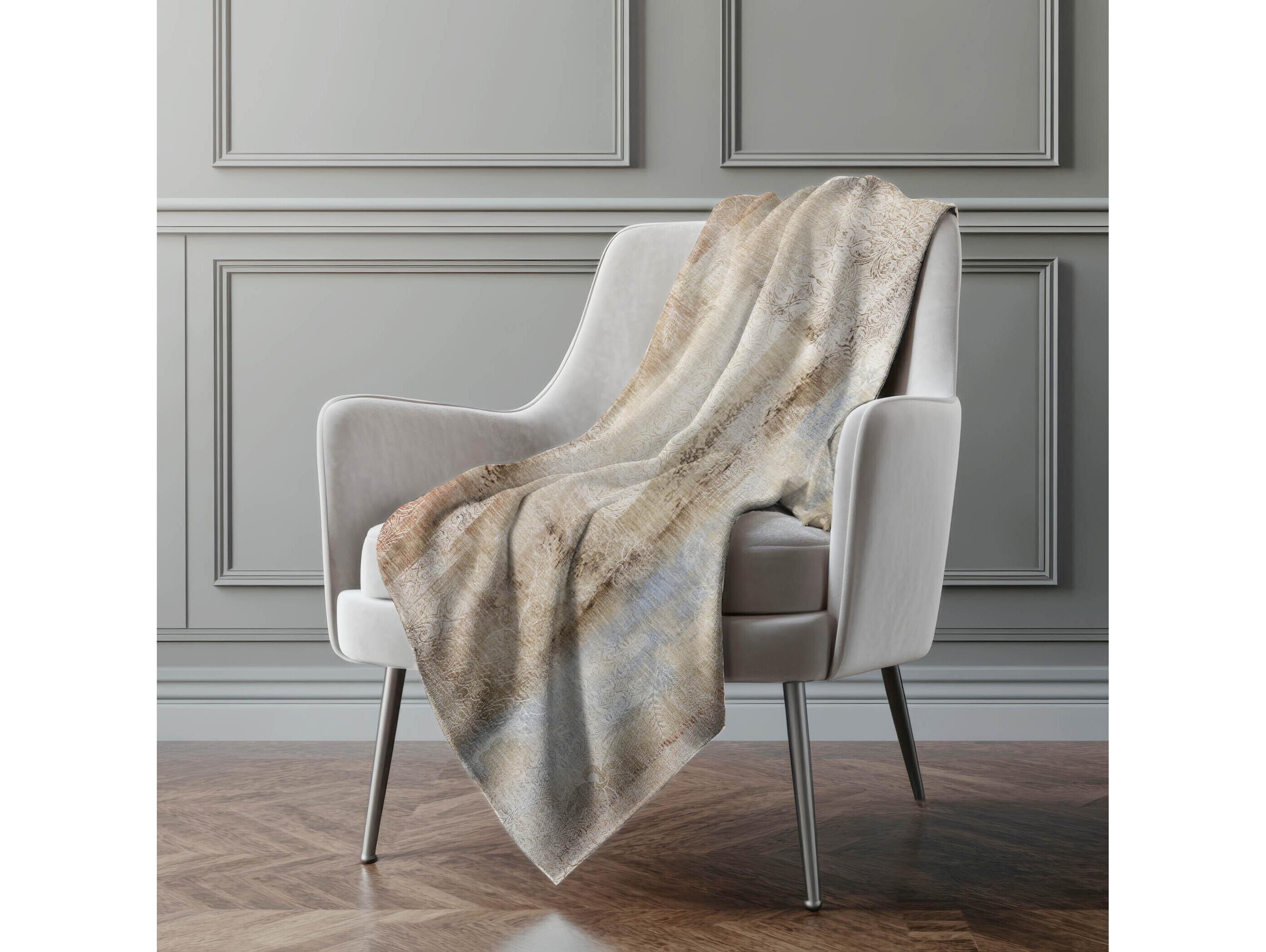 Dalyn Sherpa Brown Polyester Throw