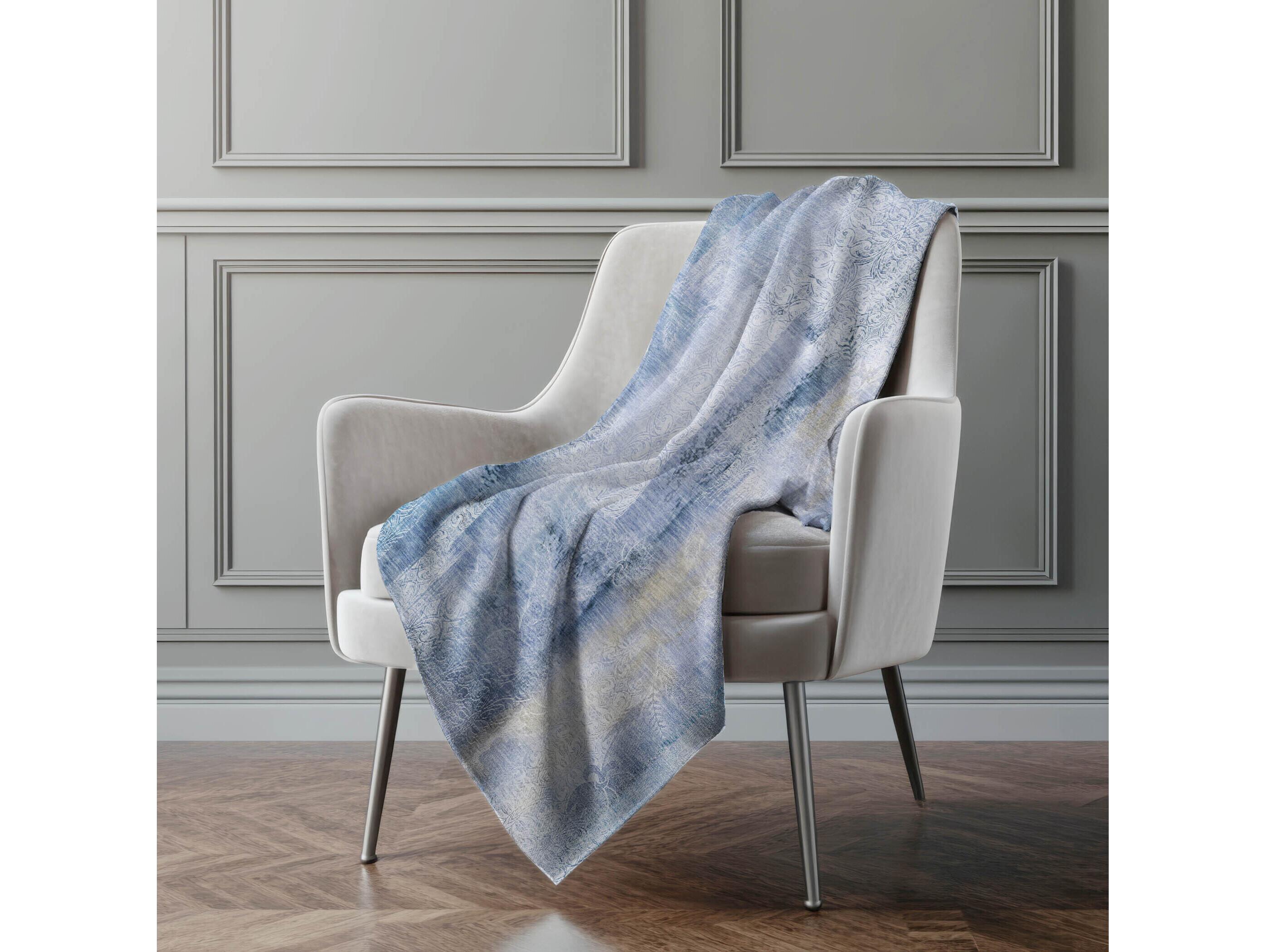 Dalyn Sherpa Blue Polyester Throw