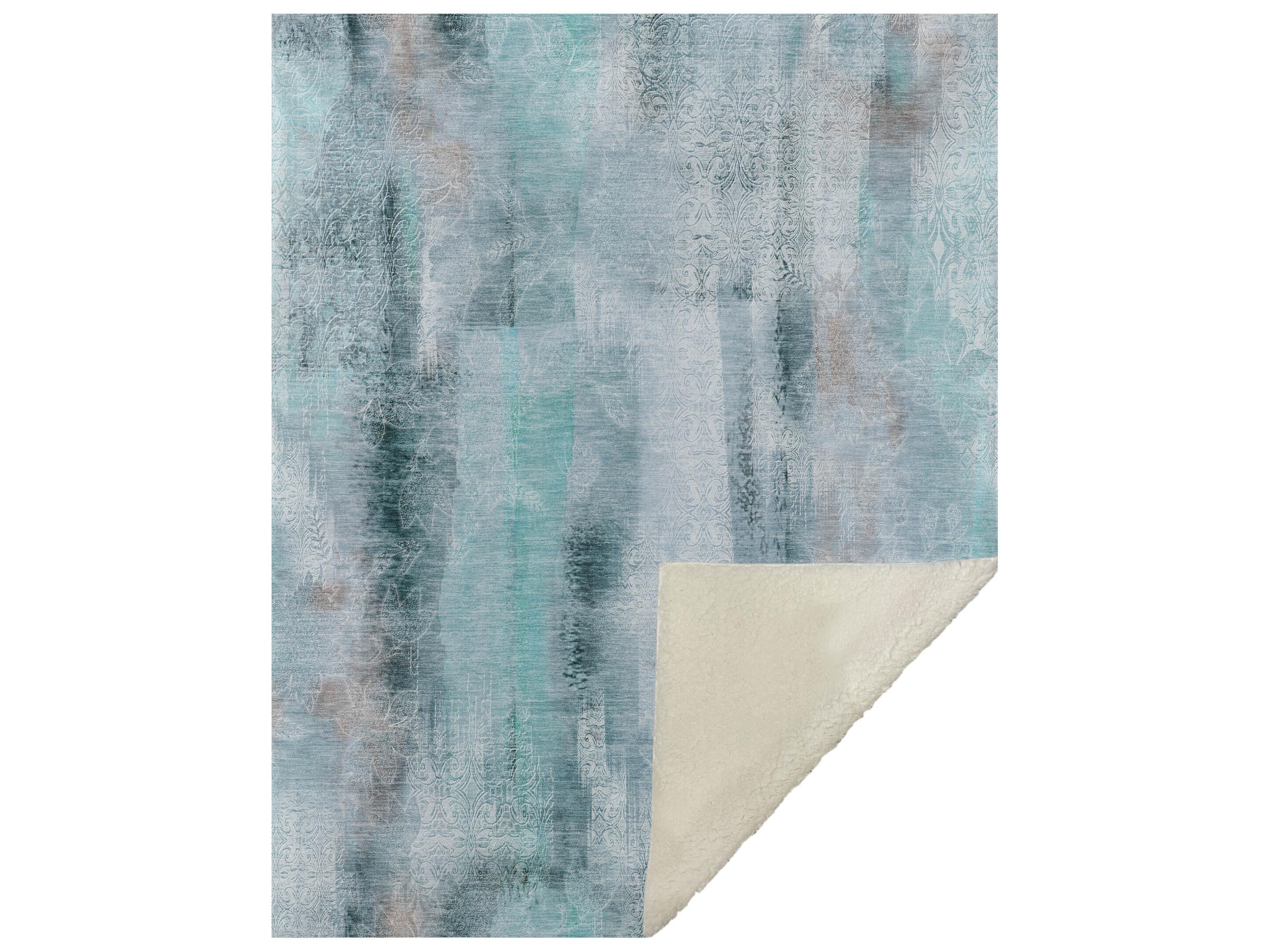 Dalyn Sherpa Teal Polyester Throw