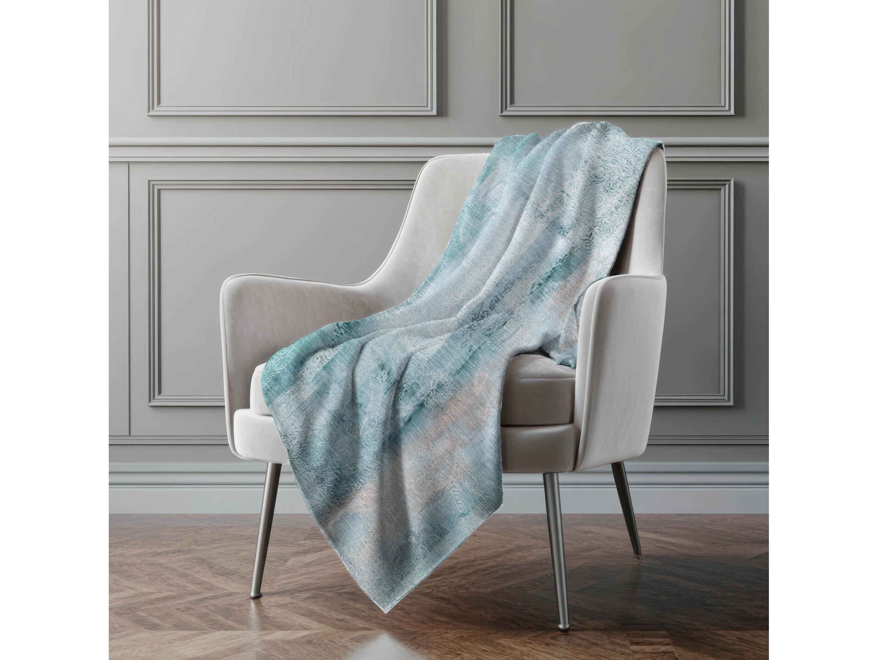 Dalyn Sherpa Teal Polyester Throw