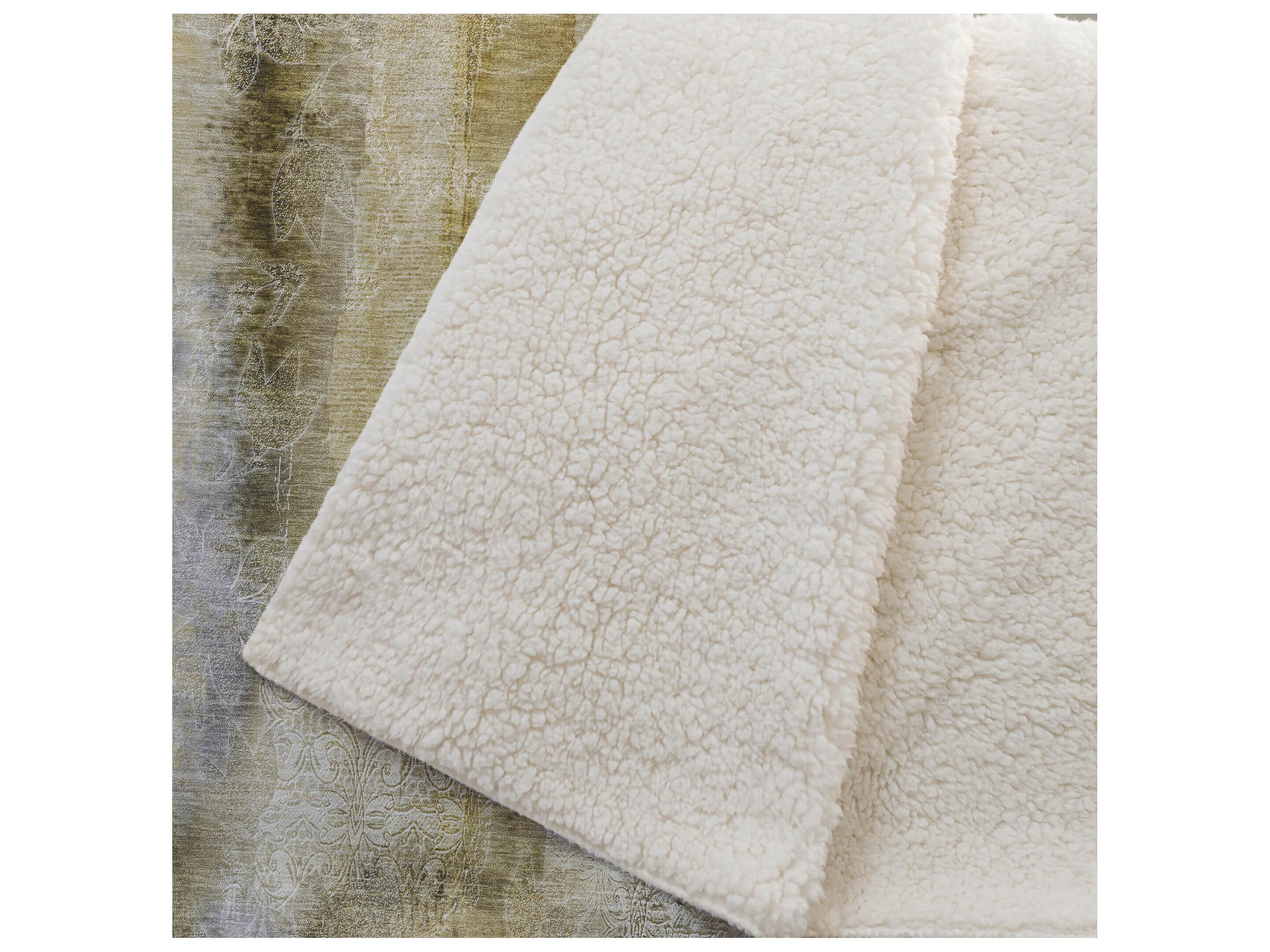 Dalyn Sherpa Brown Polyester Throw