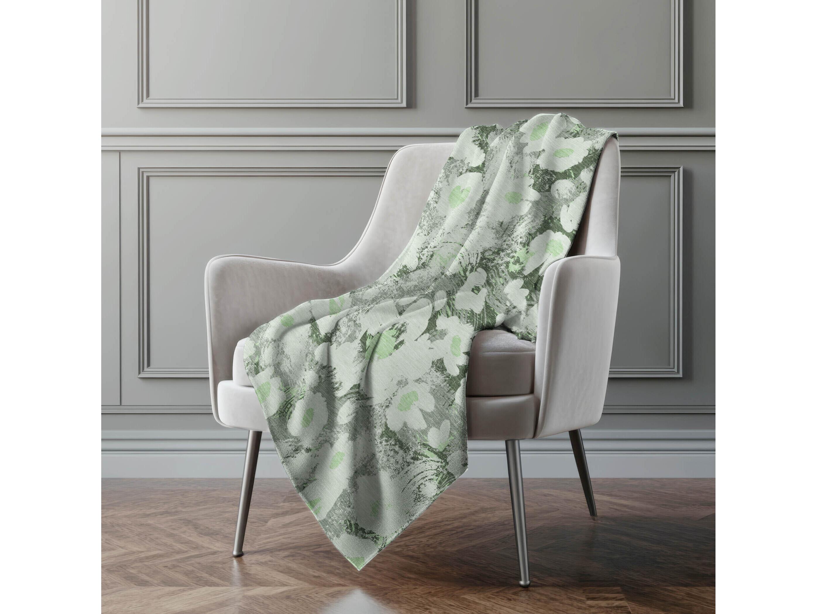 Dalyn Sherpa Green Polyester Throw