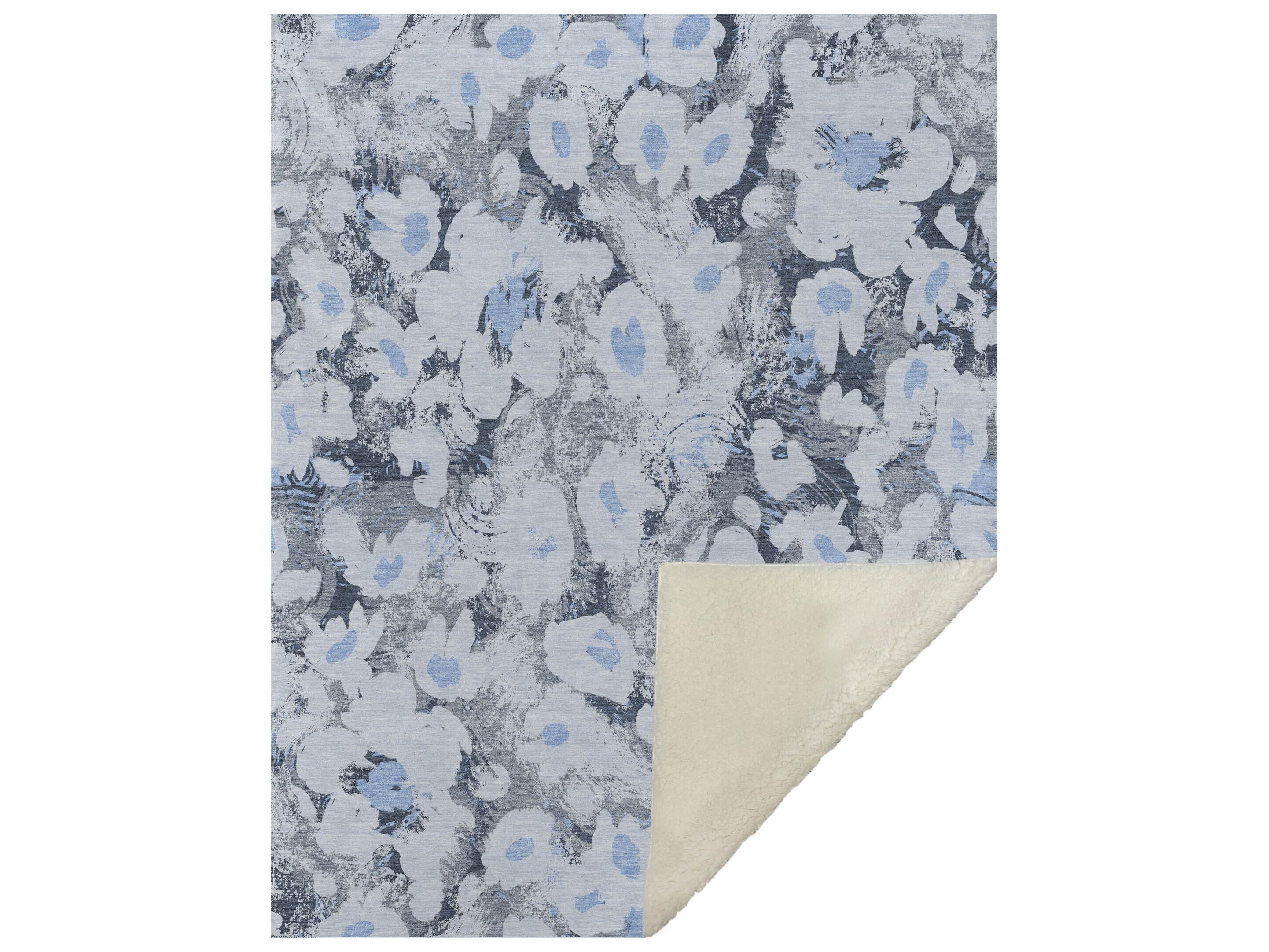 Dalyn Sherpa Blue Polyester Throw