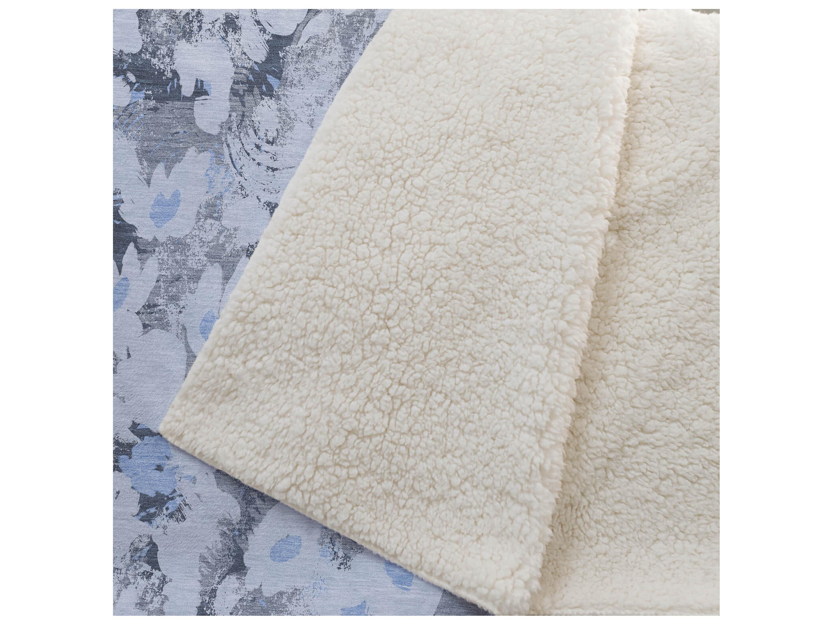 Dalyn Sherpa Blue Polyester Throw