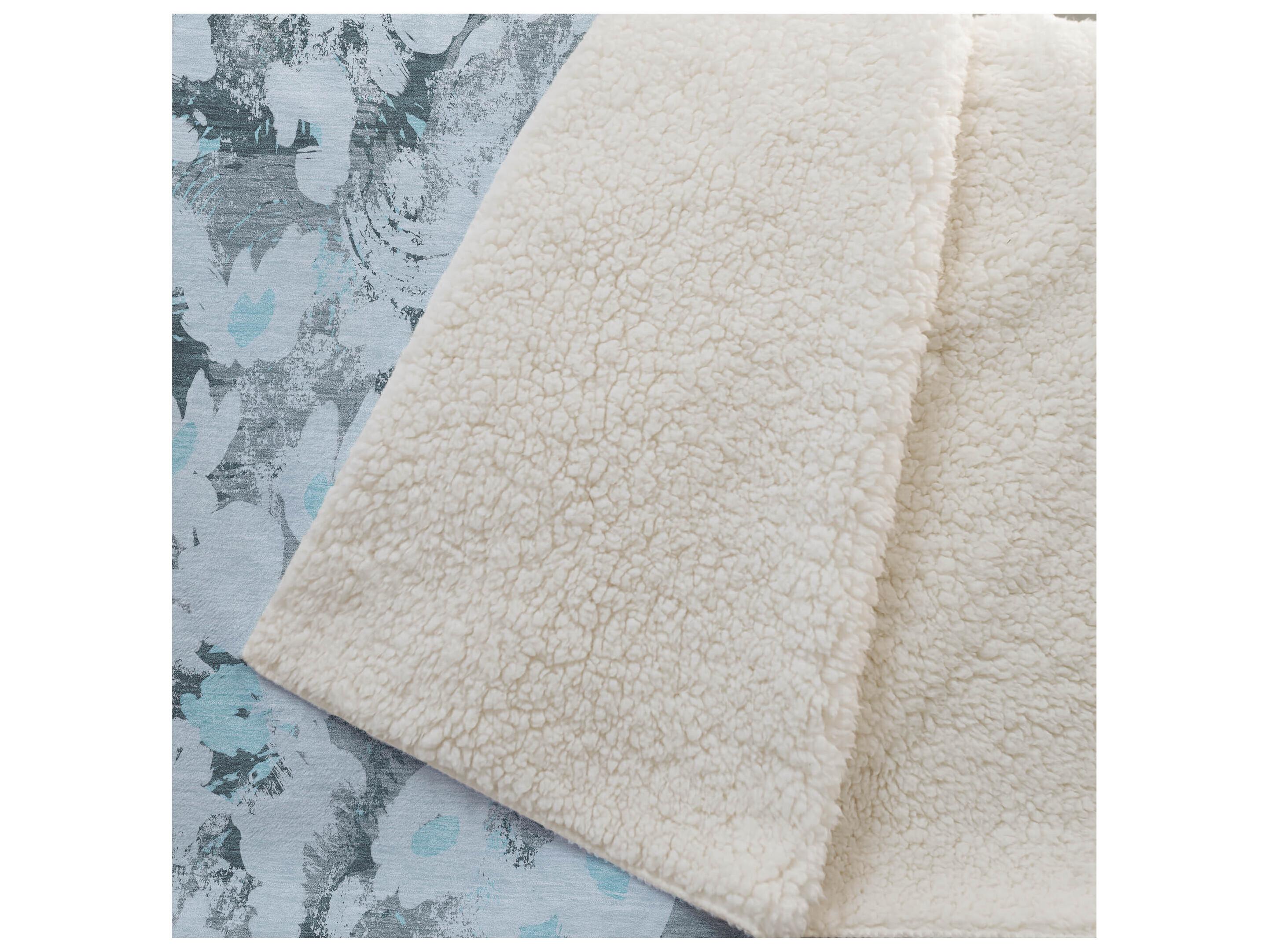 Dalyn Sherpa Teal Polyester Throw