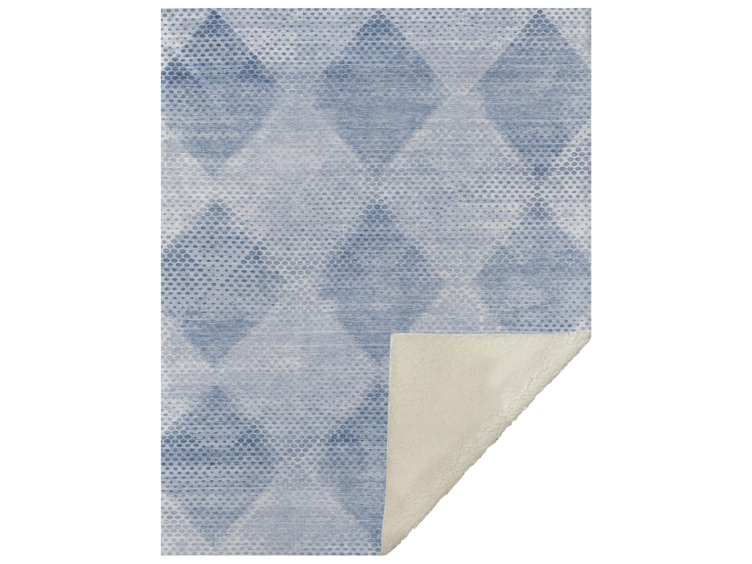 Dalyn Sherpa Blue Polyester Throw