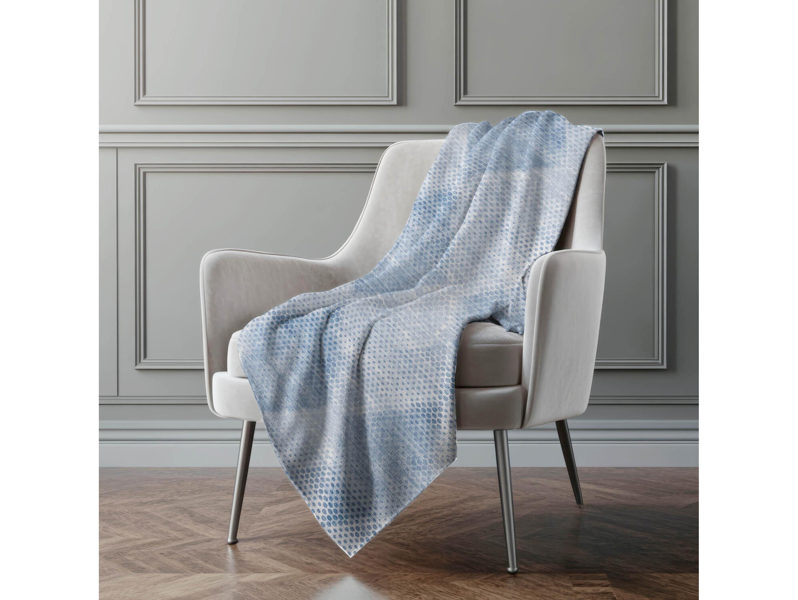 Dalyn Sherpa Blue Polyester Throw