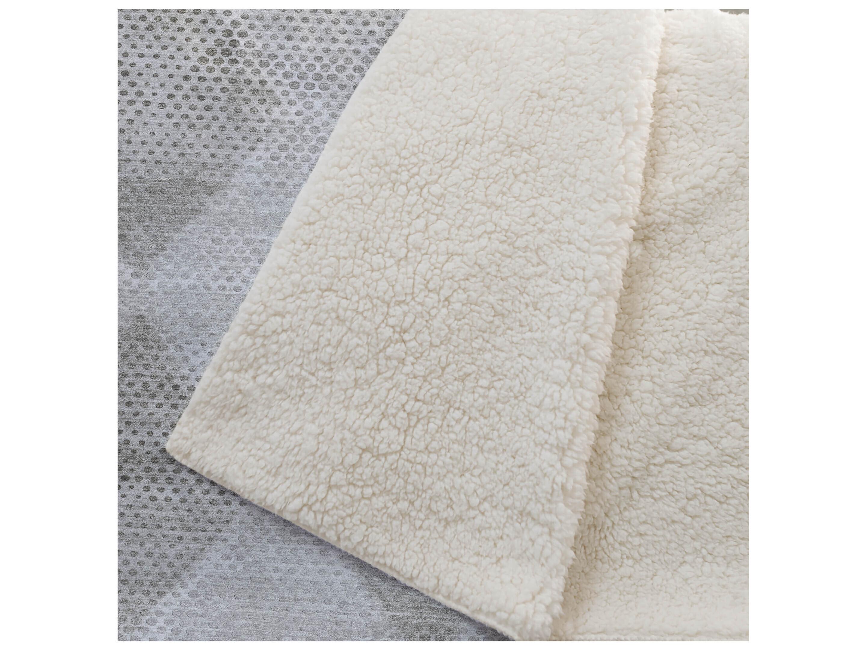 Dalyn Sherpa Gray Polyester Throw