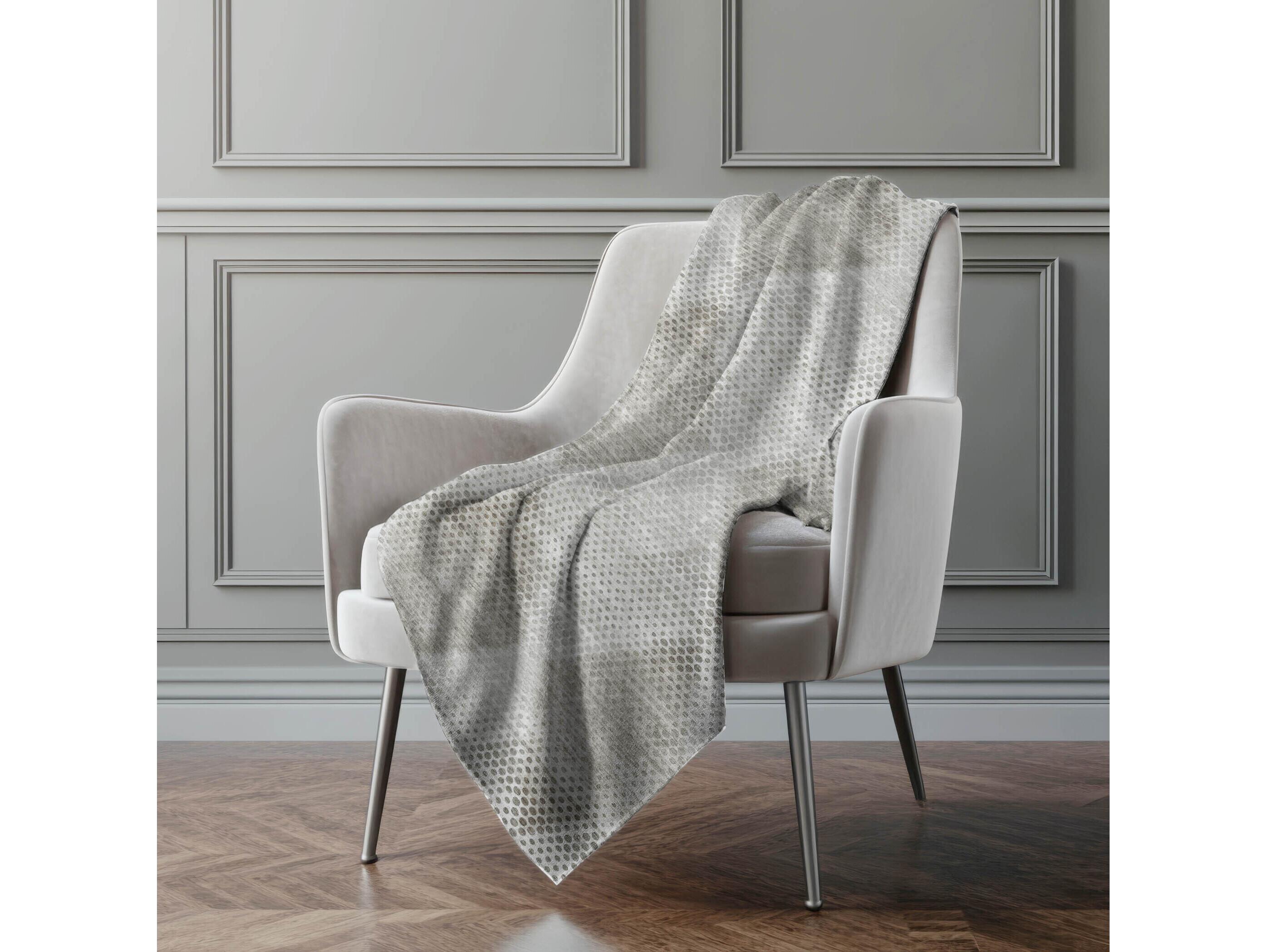 Dalyn Sherpa Gray Polyester Throw