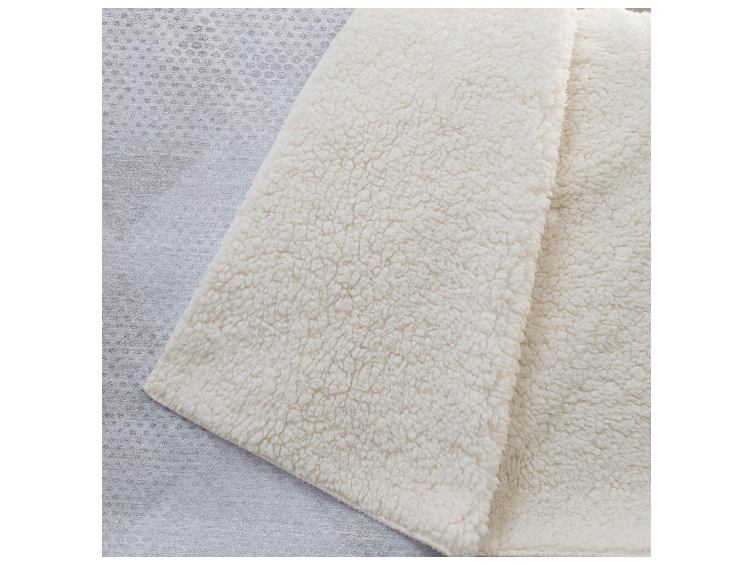Dalyn Sherpa Ivory Polyester Throw