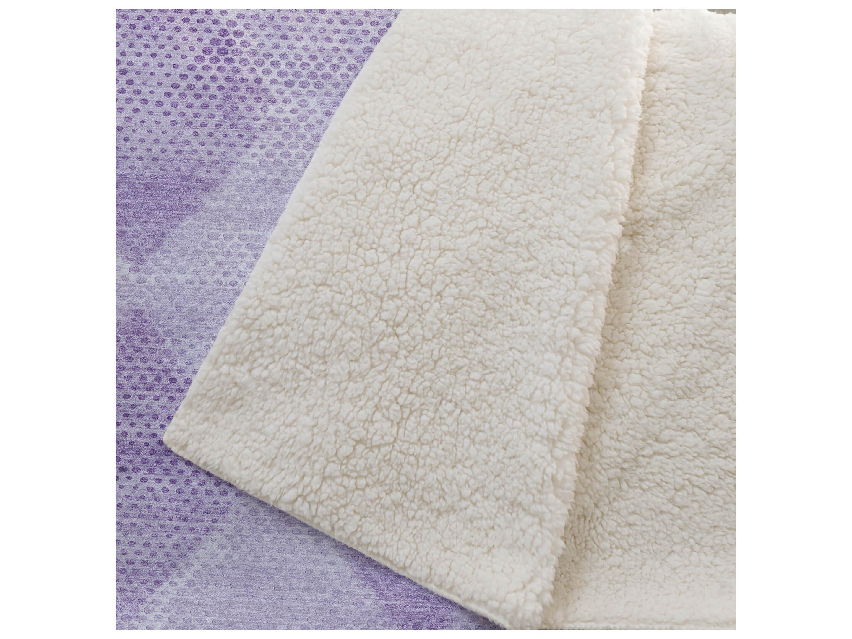 Dalyn Sherpa Purple Polyester Throw