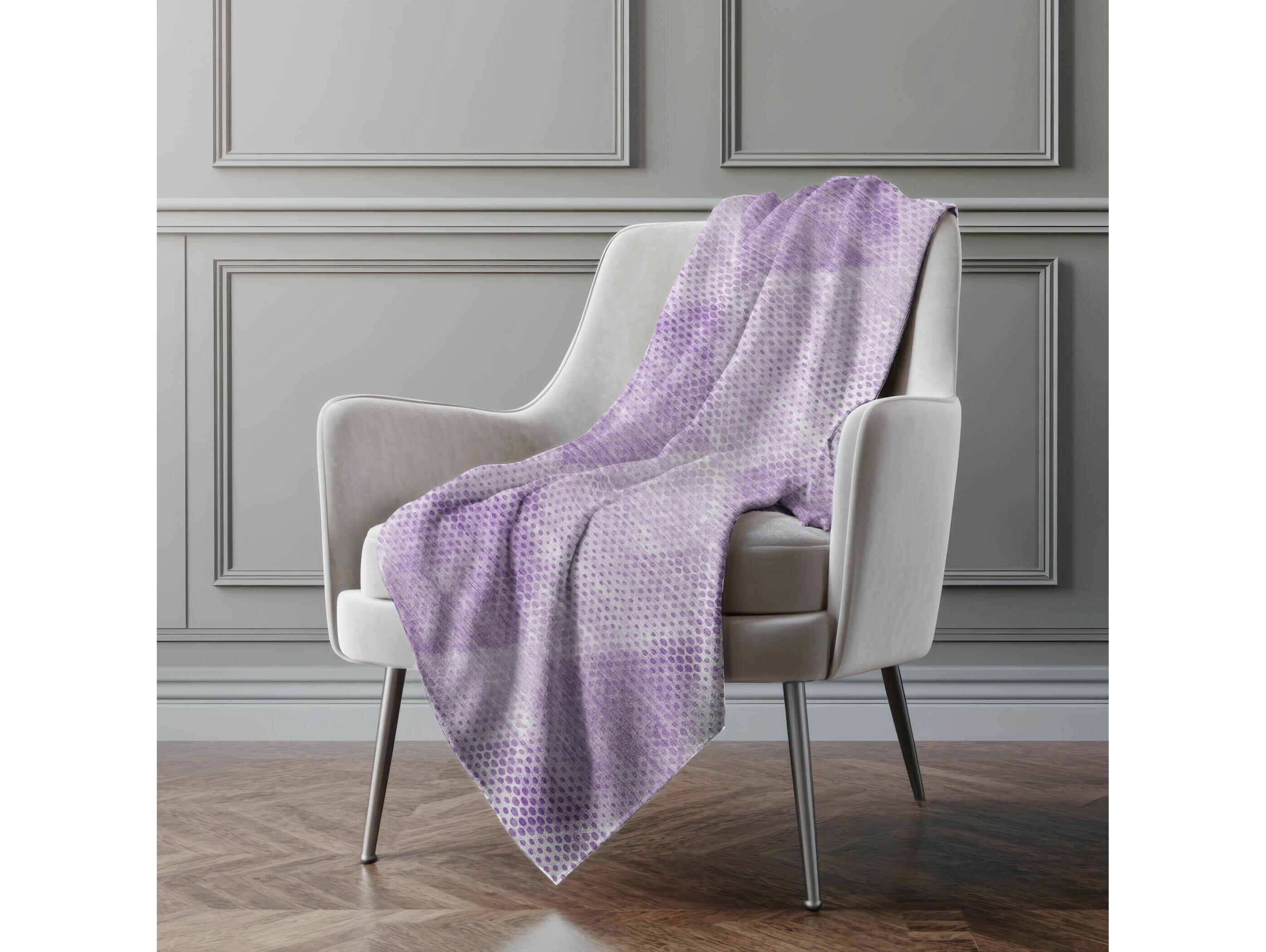 Dalyn Sherpa Purple Polyester Throw