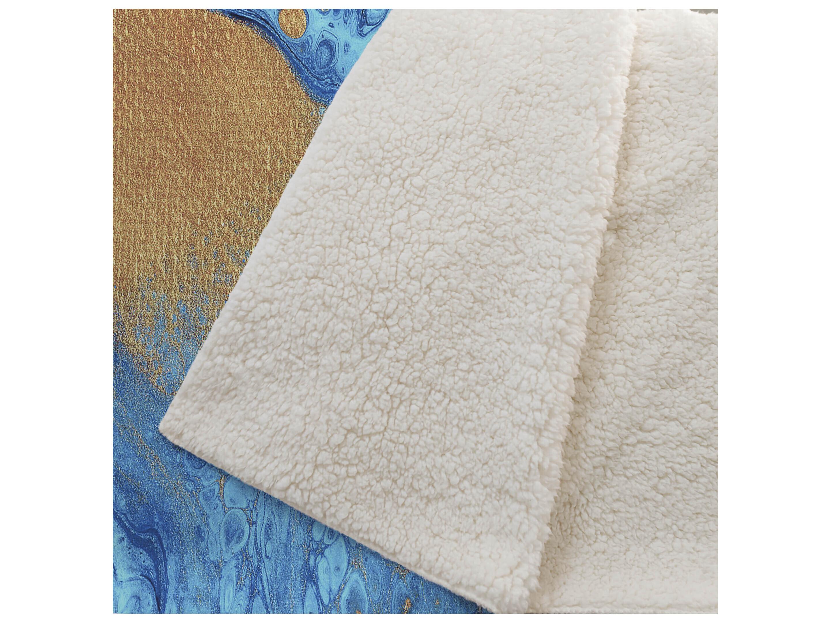 Dalyn Sherpa Blue Polyester Throw