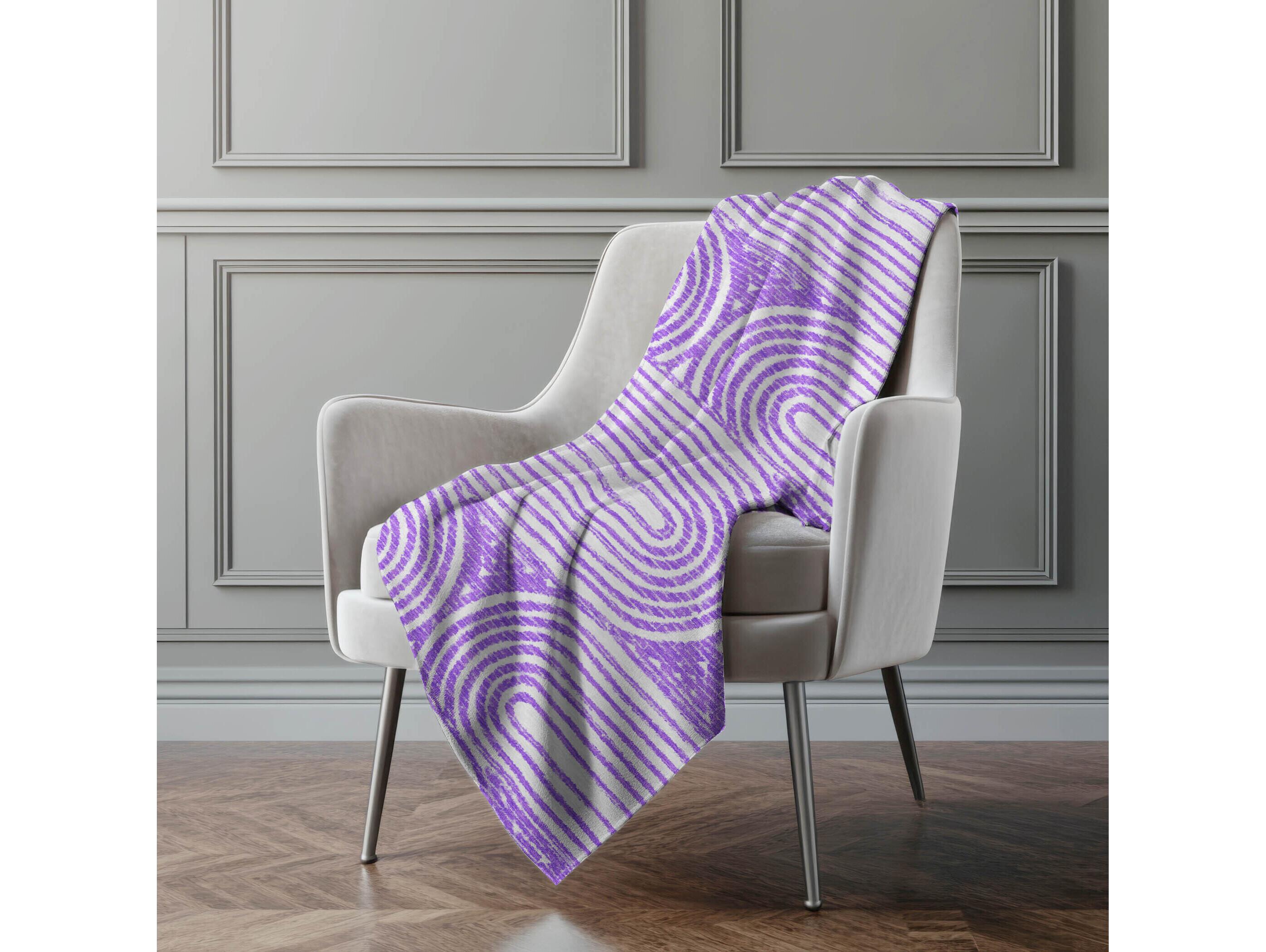 Dalyn Sherpa Purple Polyester Throw