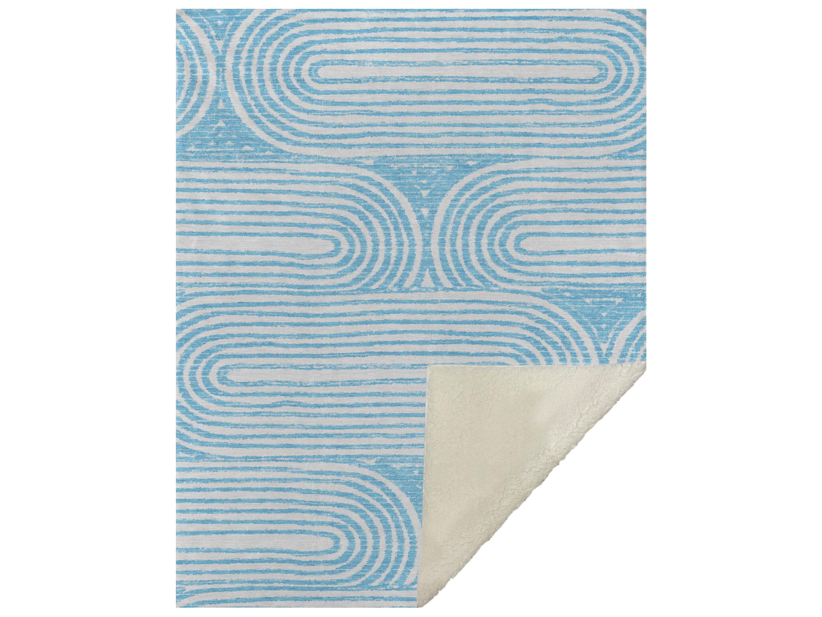 Dalyn Sherpa Teal Polyester Throw