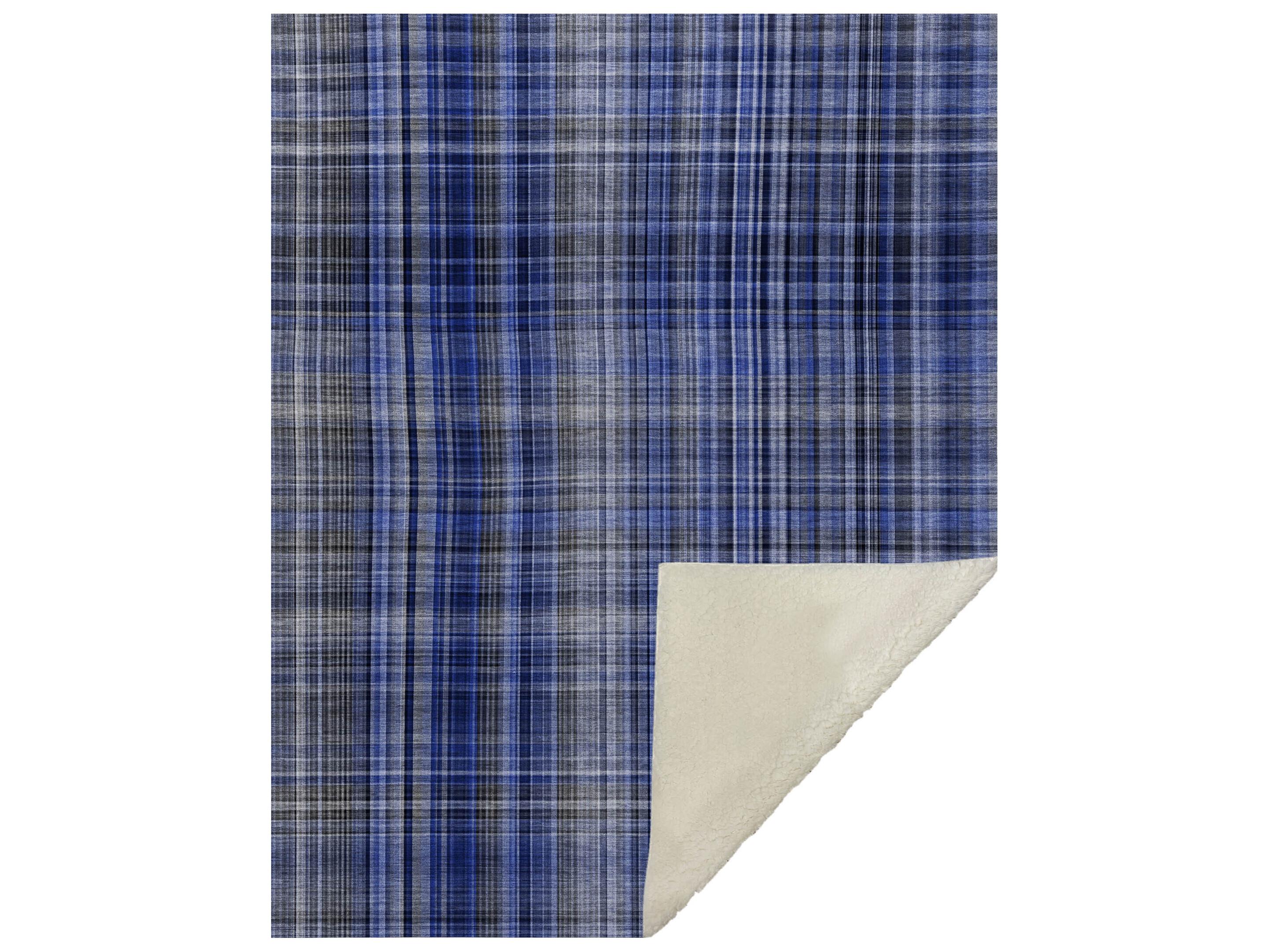 Dalyn Sherpa Blue Polyester Throw