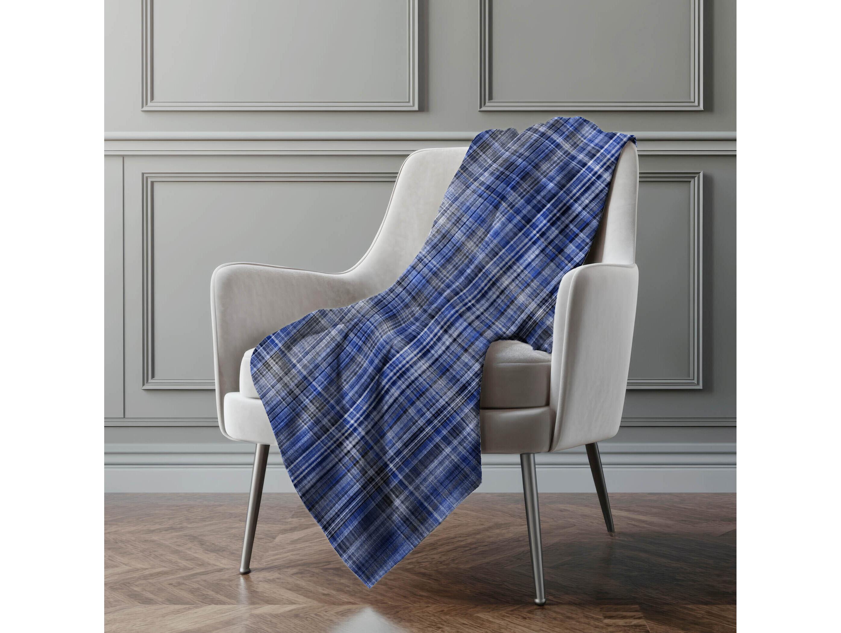 Dalyn Sherpa Blue Polyester Throw