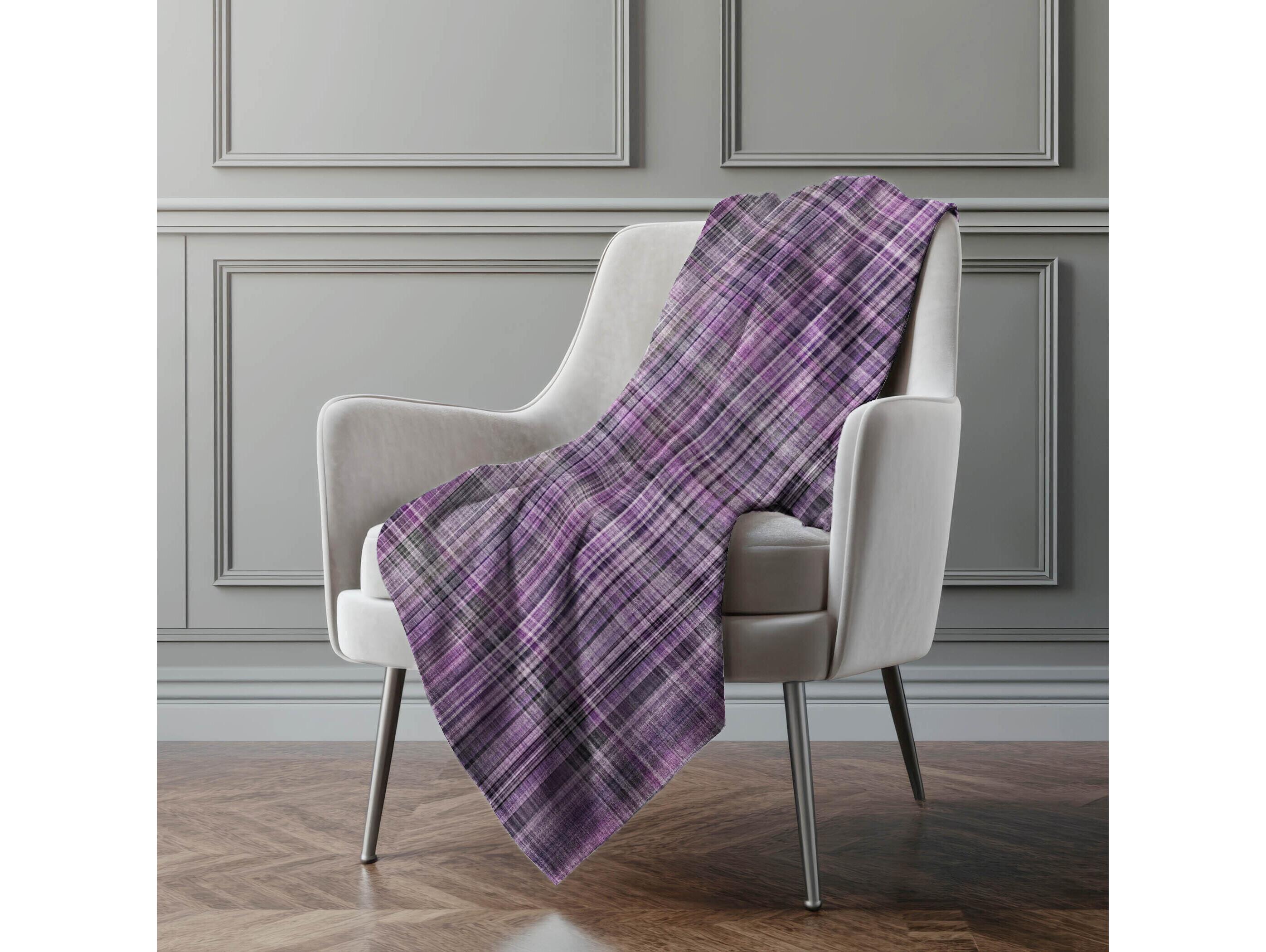 Dalyn Sherpa Purple Polyester Throw