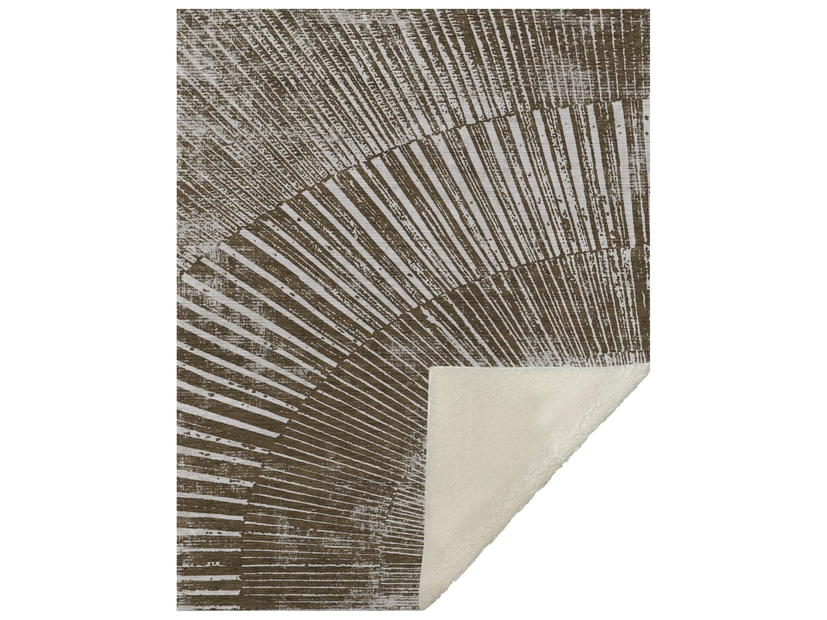 Dalyn Sherpa Brown Polyester Throw