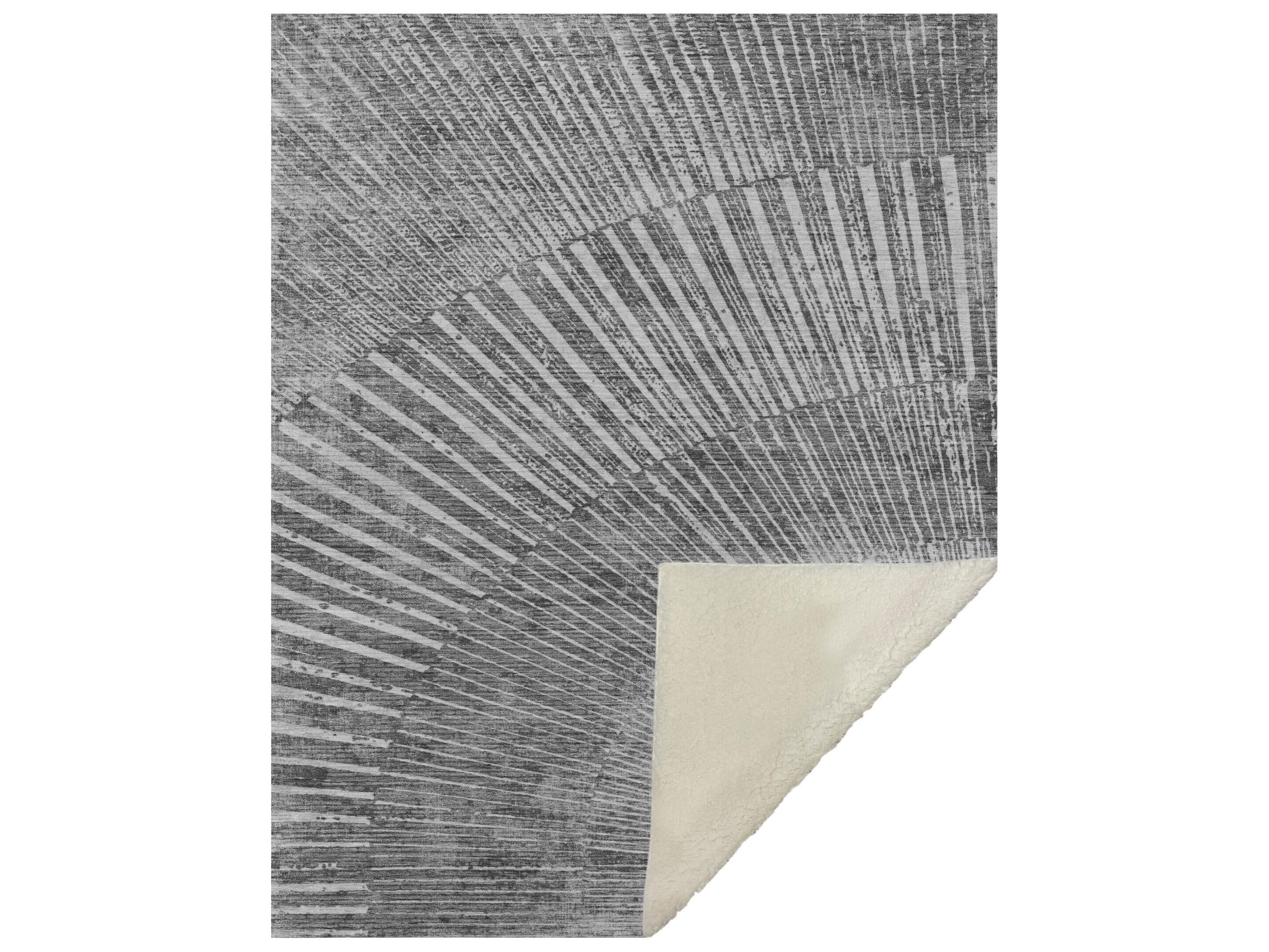 Dalyn Sherpa Gray Polyester Throw