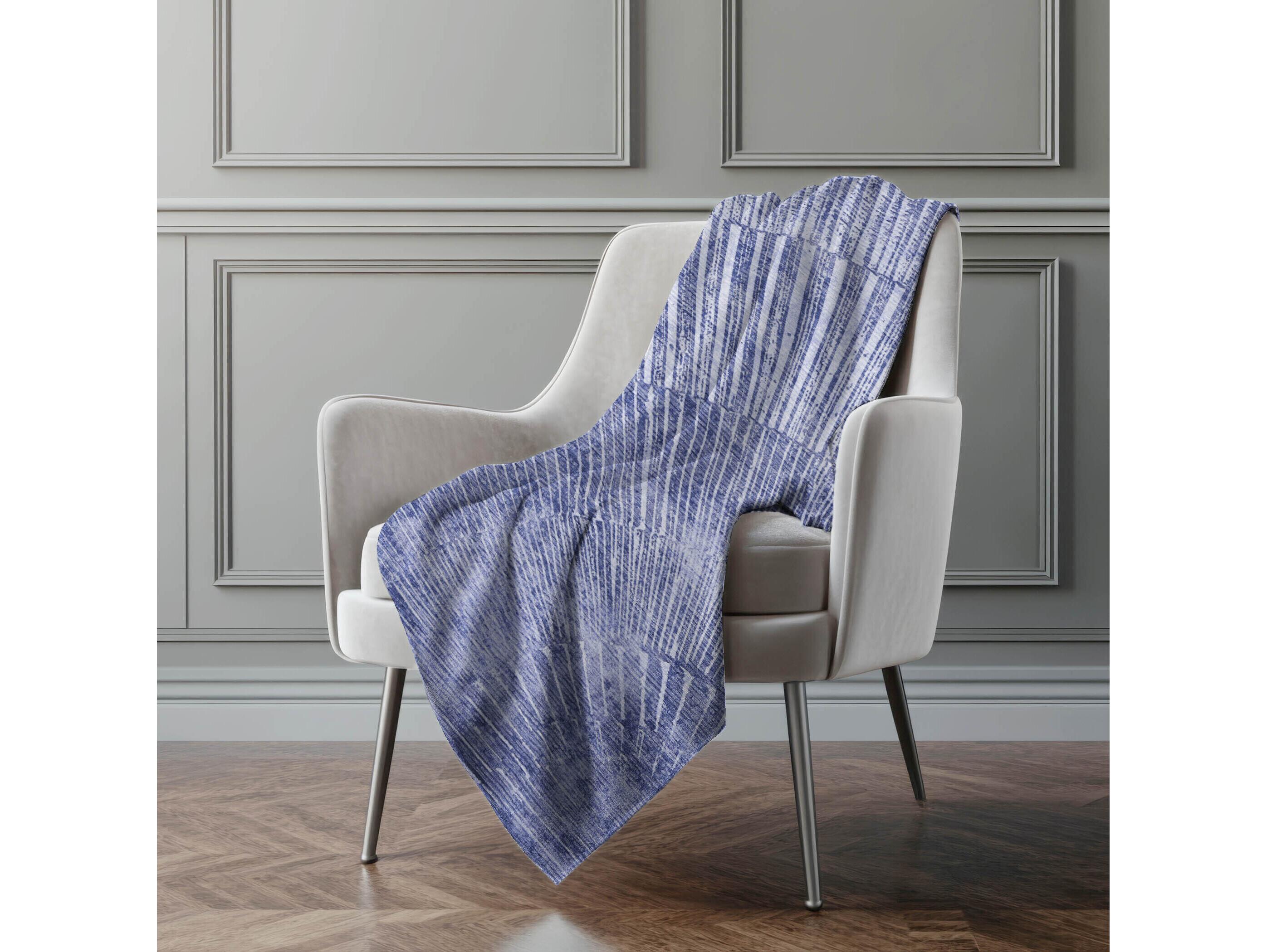 Dalyn Sherpa Blue Polyester Throw