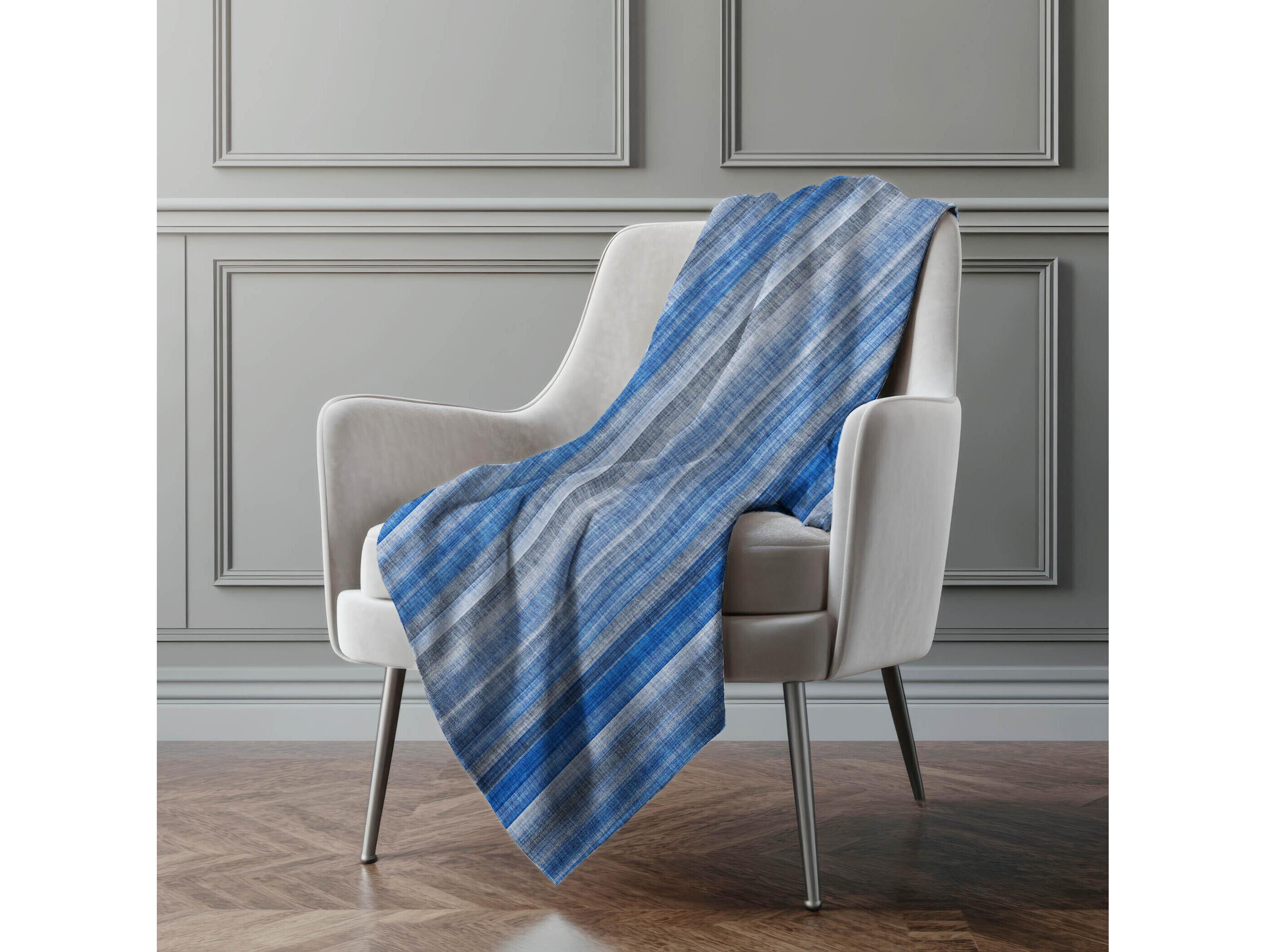 Dalyn Sherpa Blue Polyester Throw