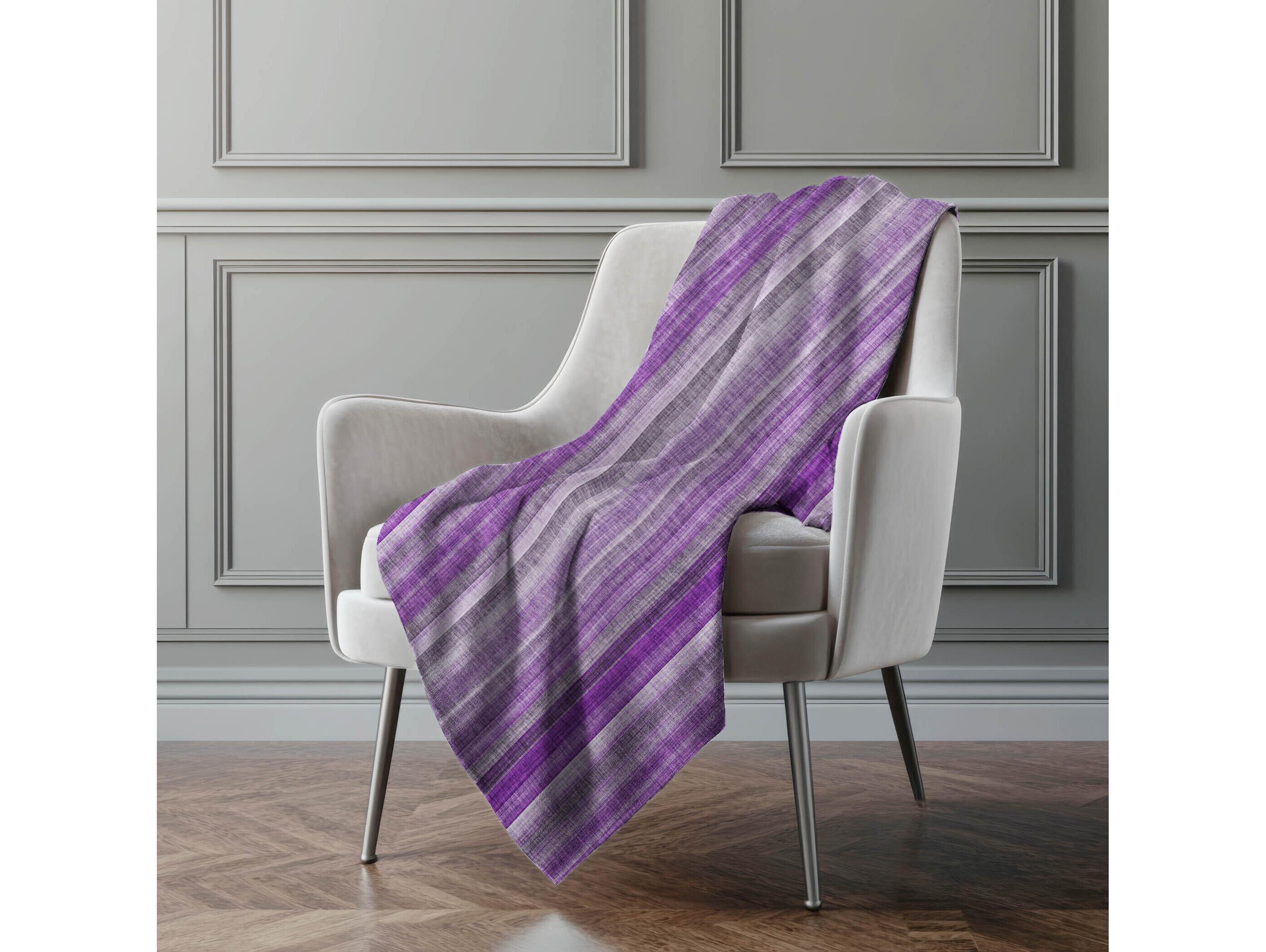 Dalyn Sherpa Purple Polyester Throw