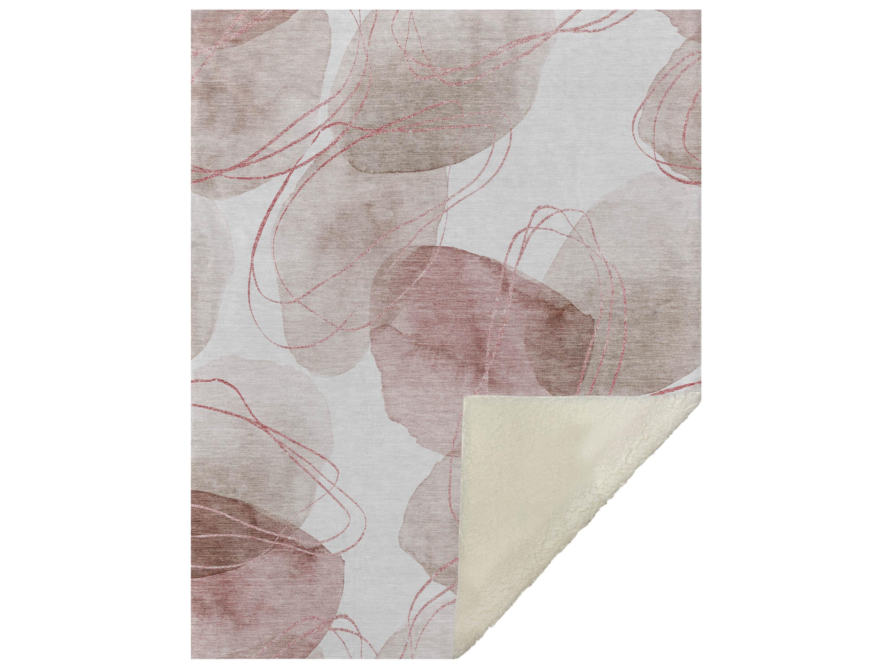 Dalyn Sherpa Red Polyester Throw