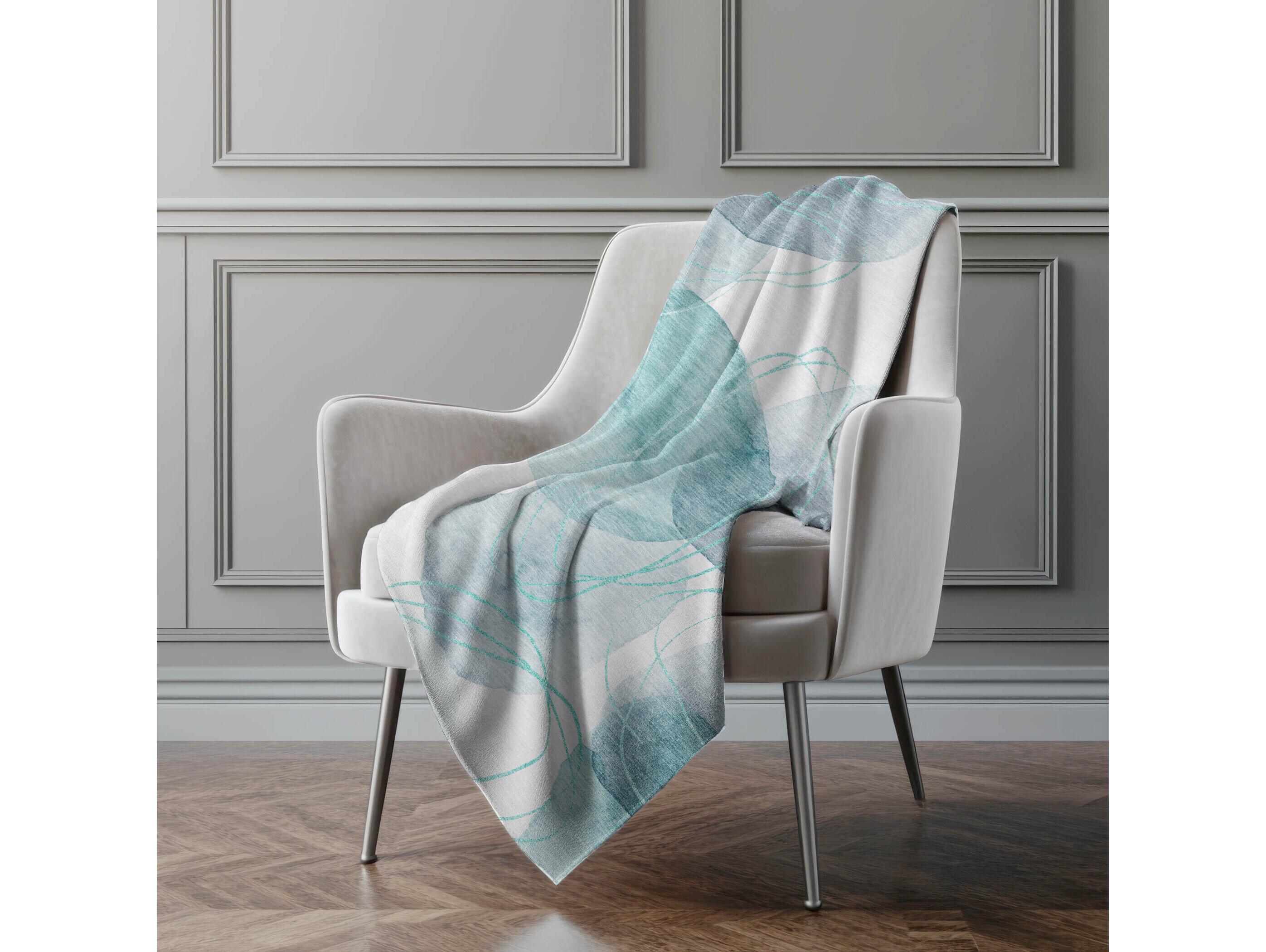 Dalyn Sherpa Teal Polyester Throw