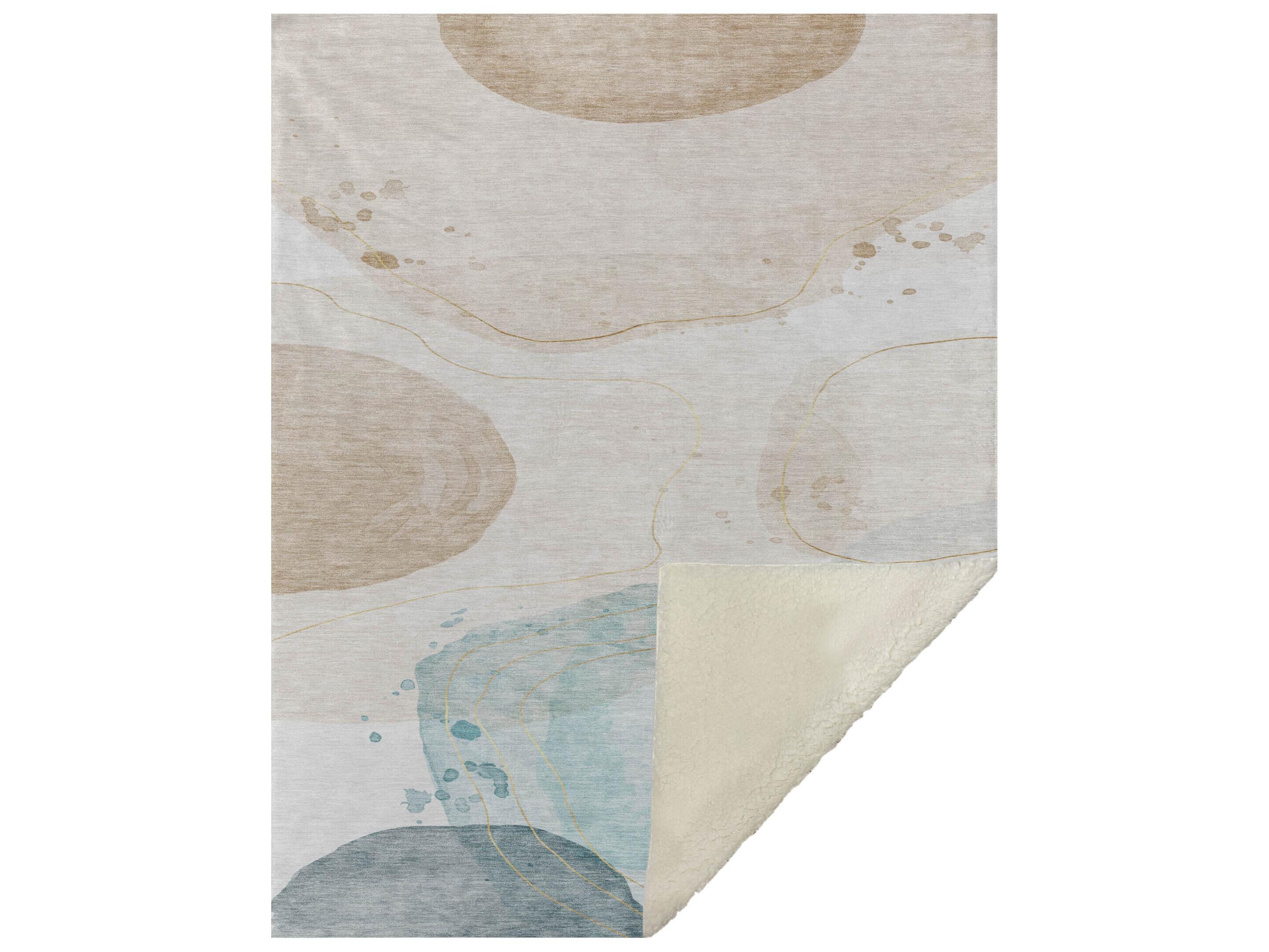 Dalyn Sherpa Brown Polyester Throw