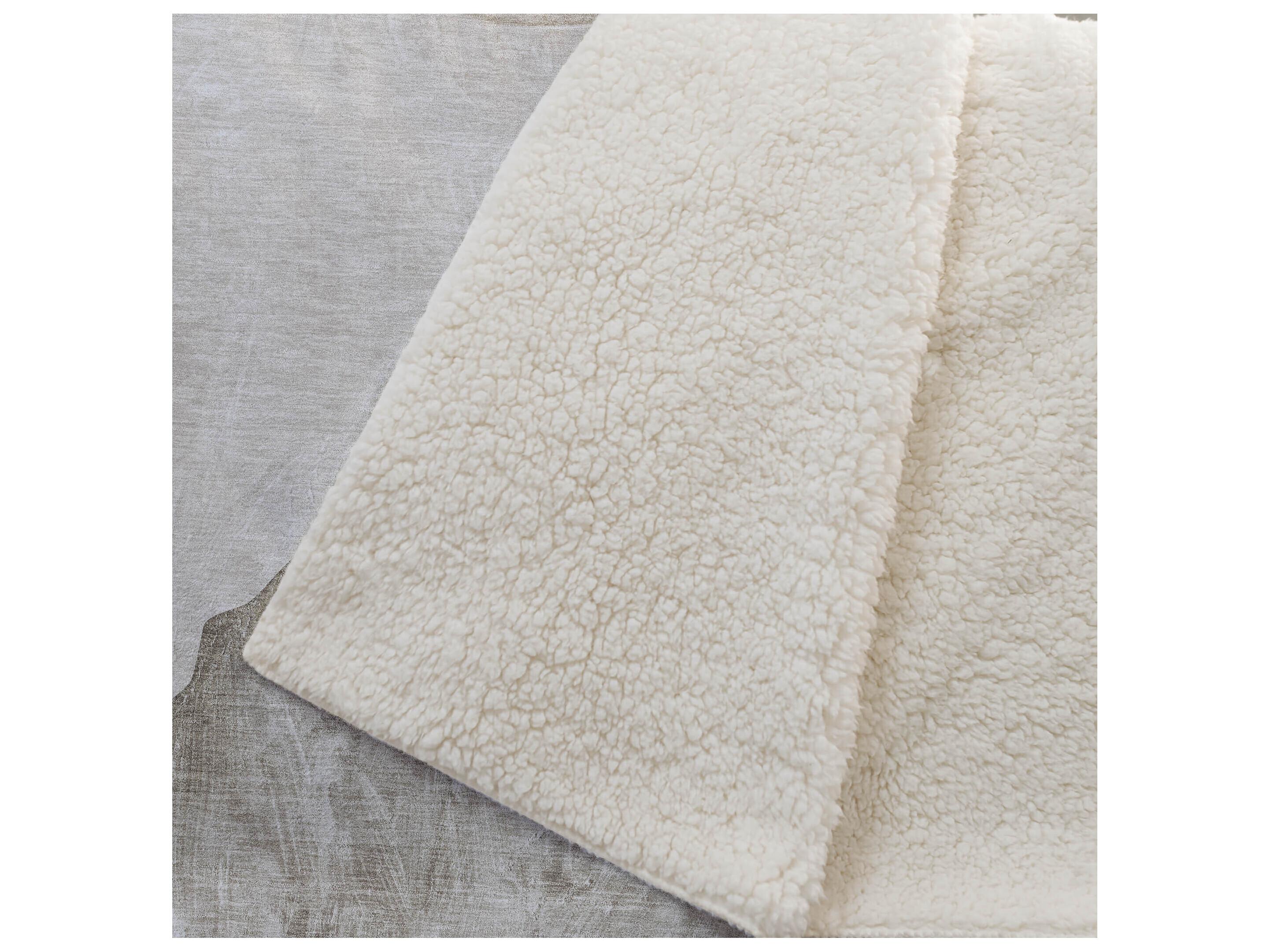 Dalyn Sherpa Brown Polyester Throw