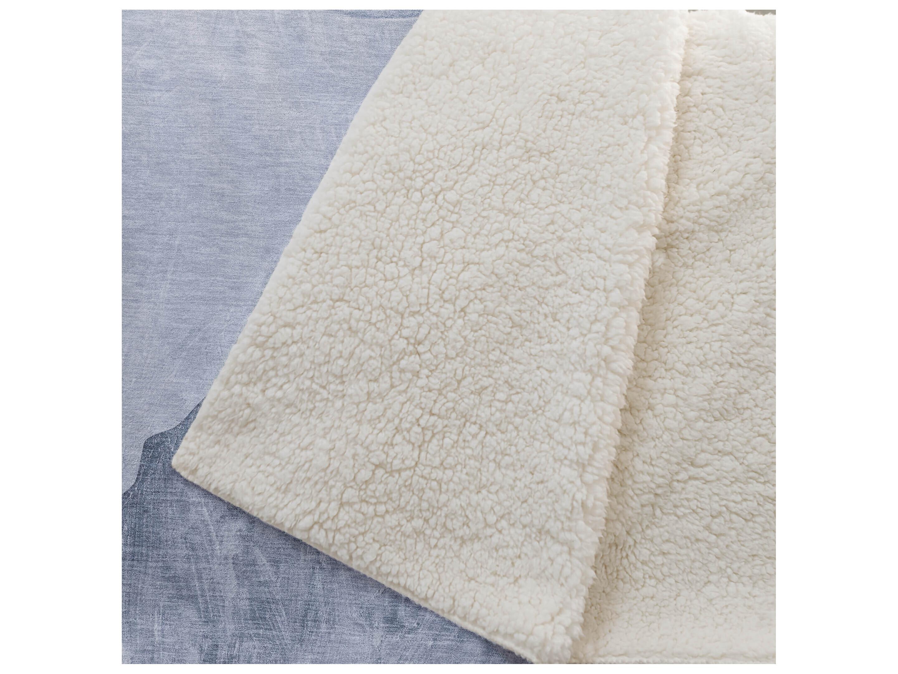 Dalyn Sherpa Blue Polyester Throw