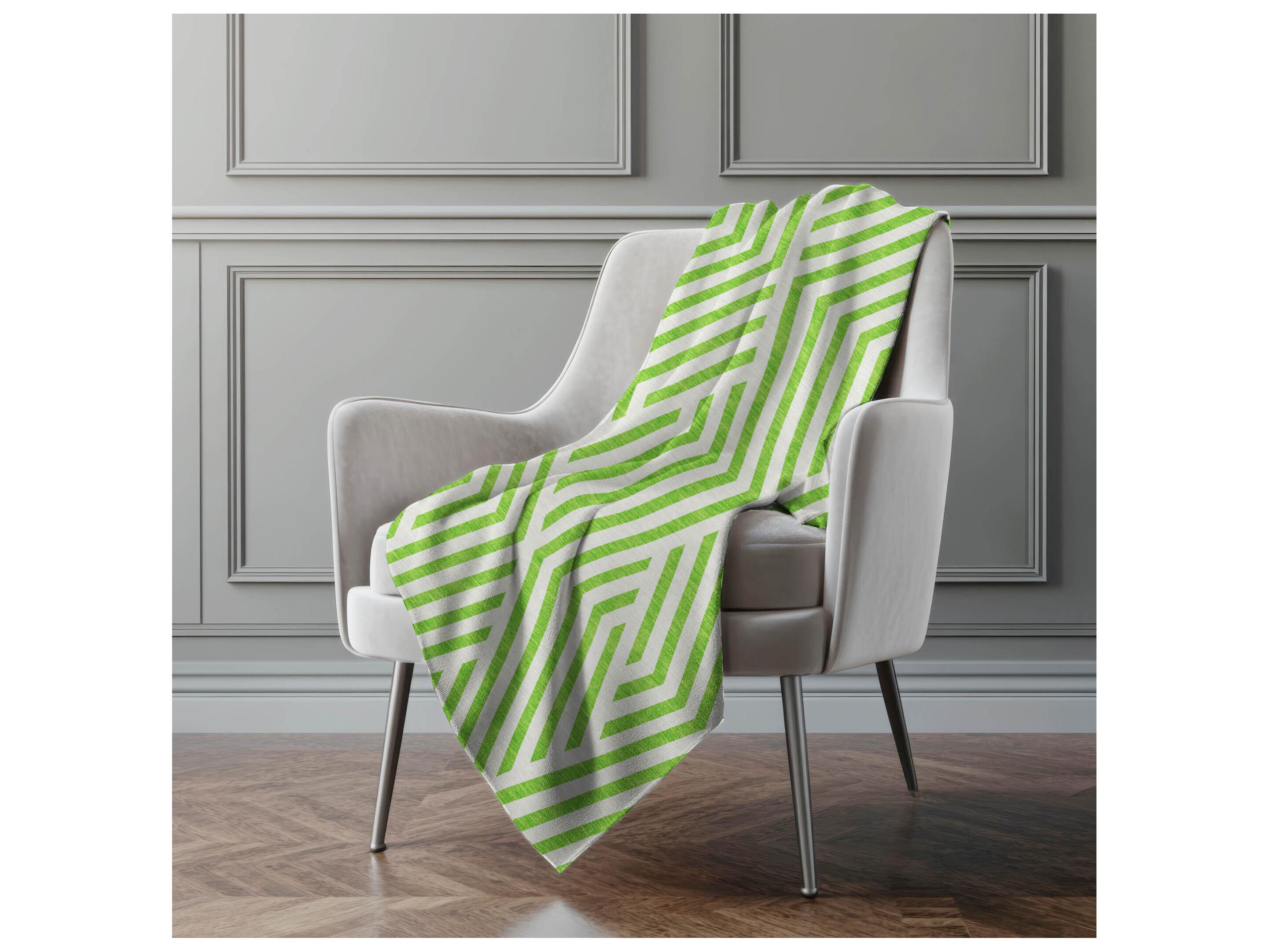 Dalyn Sherpa Green Polyester Throw