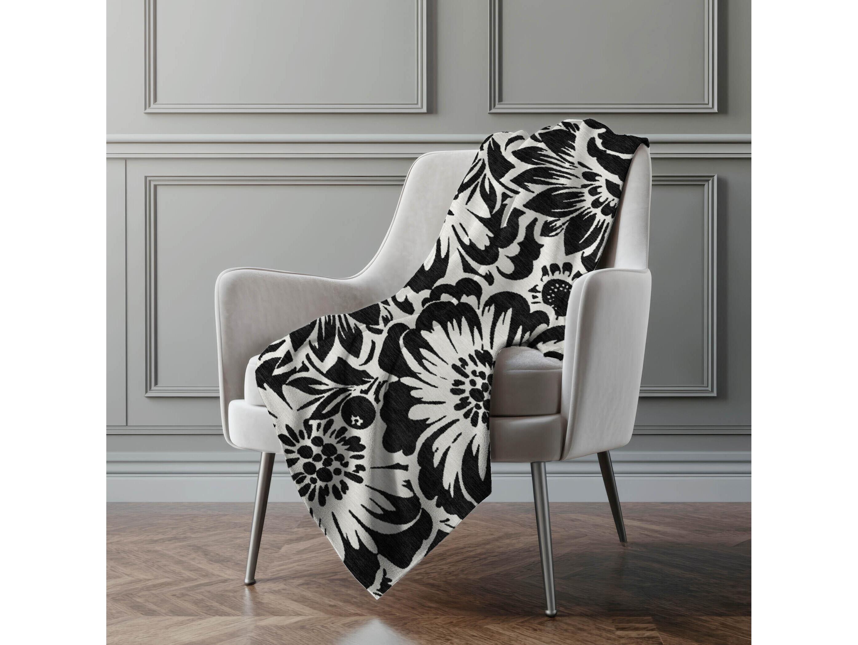 Dalyn Sherpa Black Polyester Throw