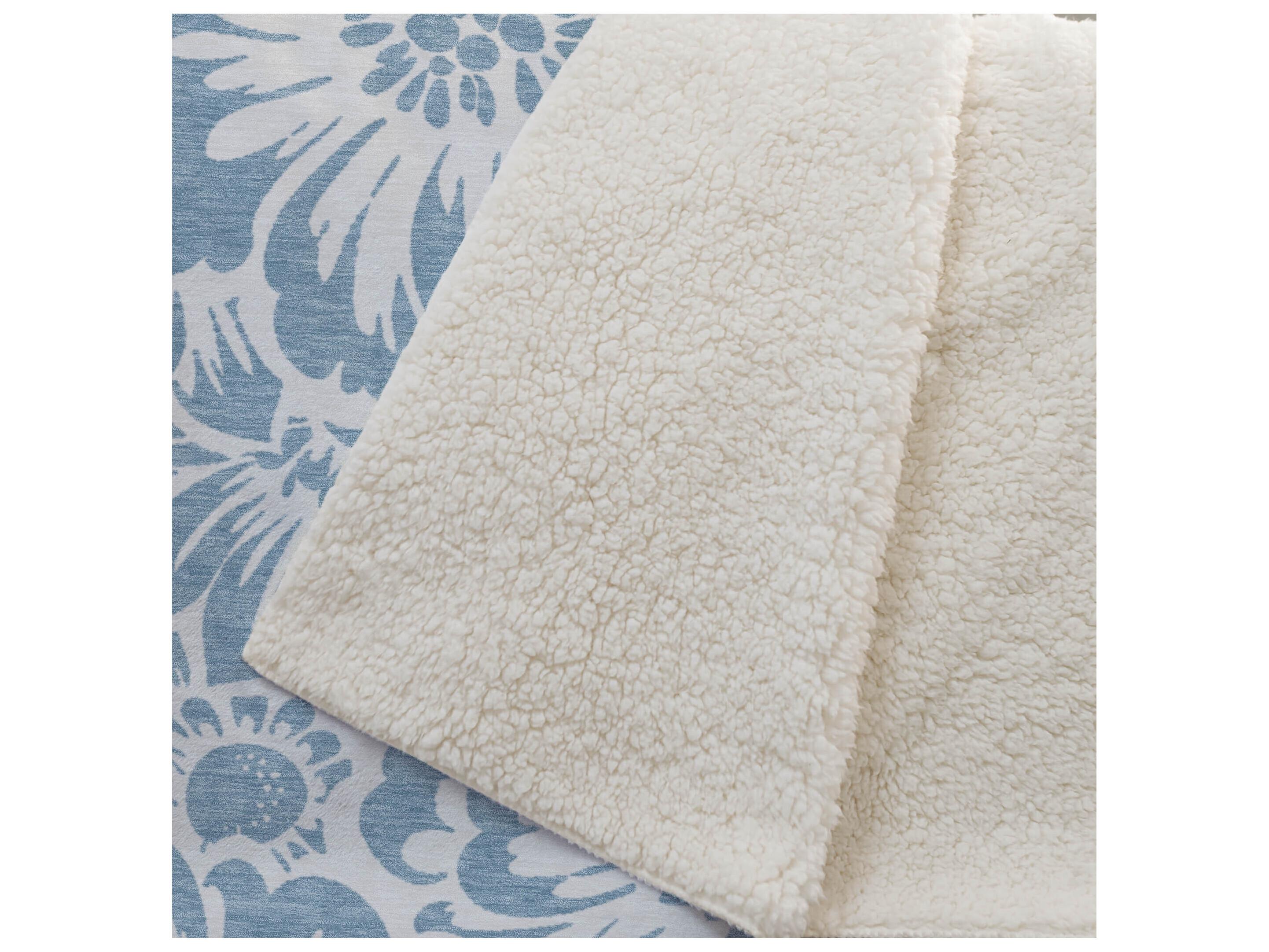 Dalyn Sherpa Blue Polyester Throw