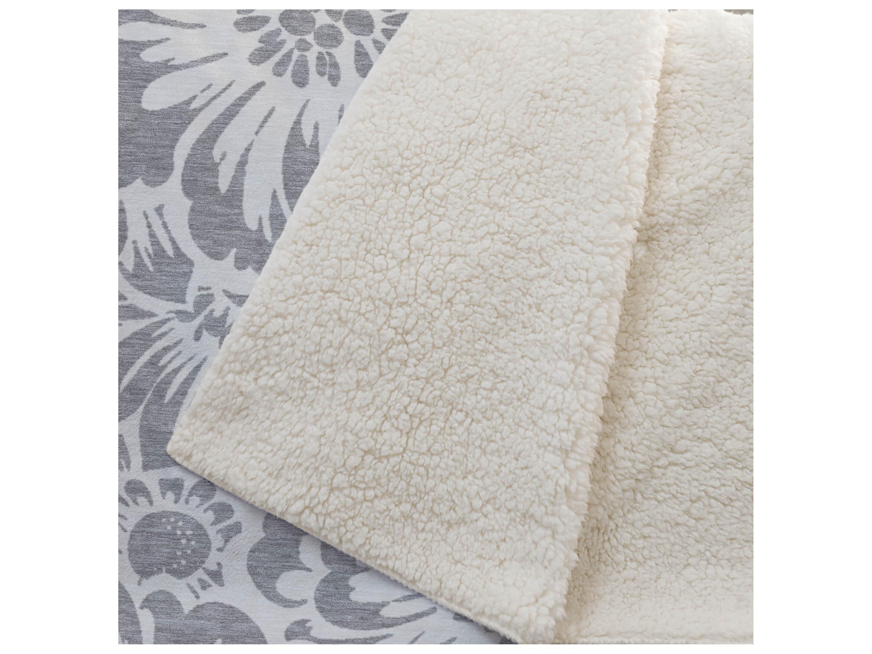 Dalyn Sherpa Gray Polyester Throw