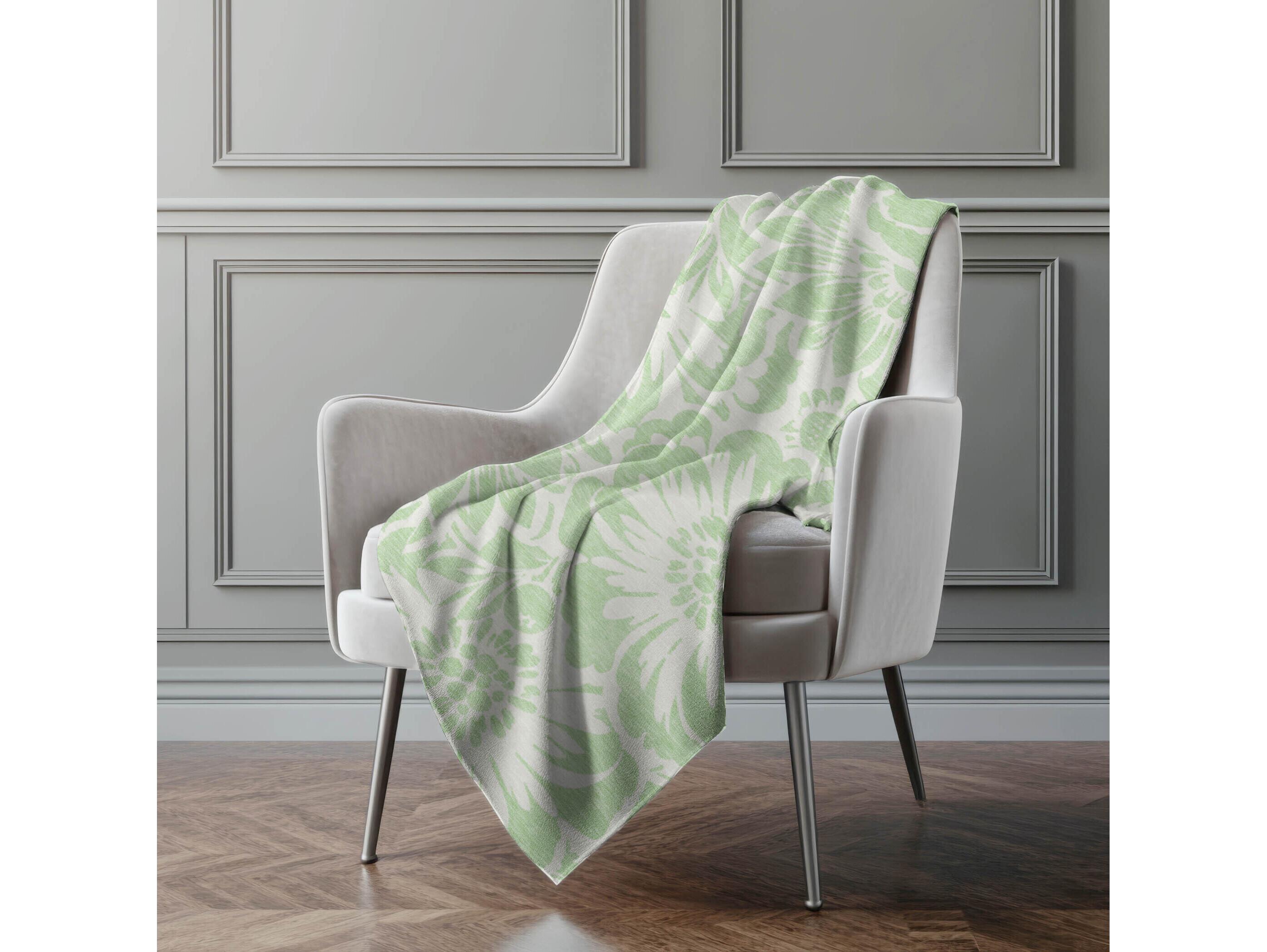 Dalyn Sherpa Green Polyester Throw
