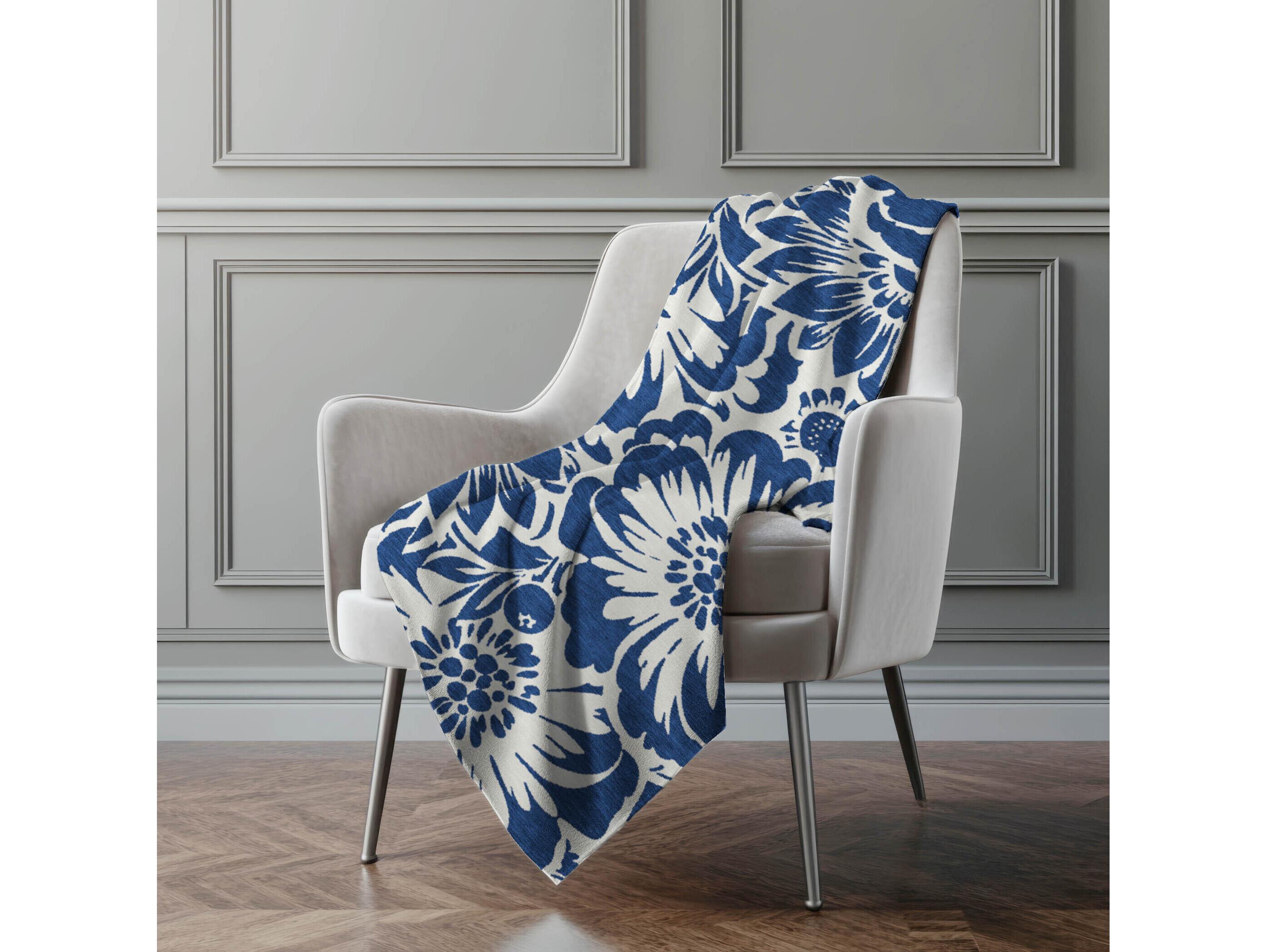 Dalyn Sherpa Blue Polyester Throw