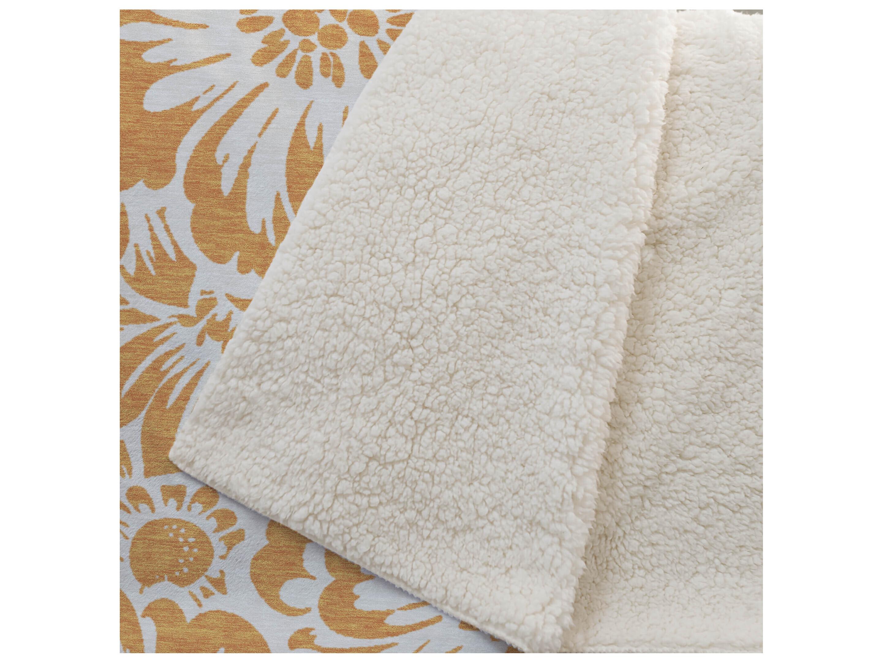 Dalyn Sherpa Orange Polyester Throw