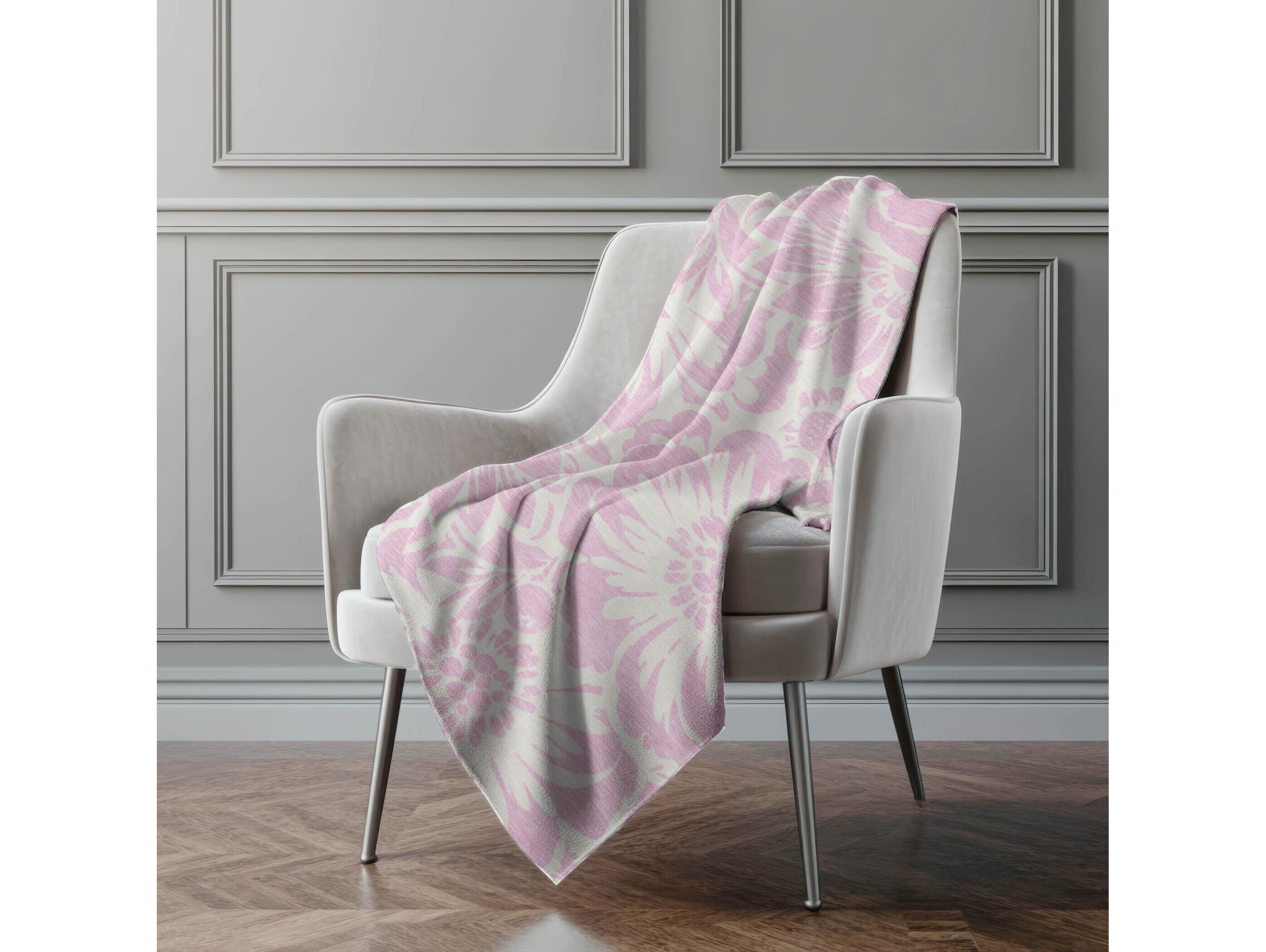 Dalyn Sherpa Pink Polyester Throw