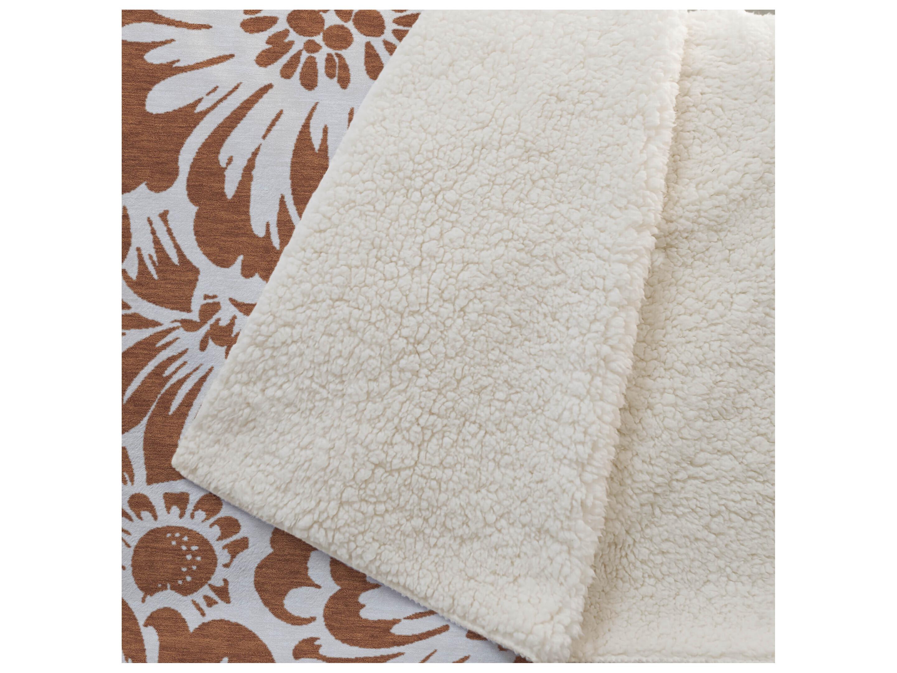 Dalyn Sherpa Orange Polyester Throw