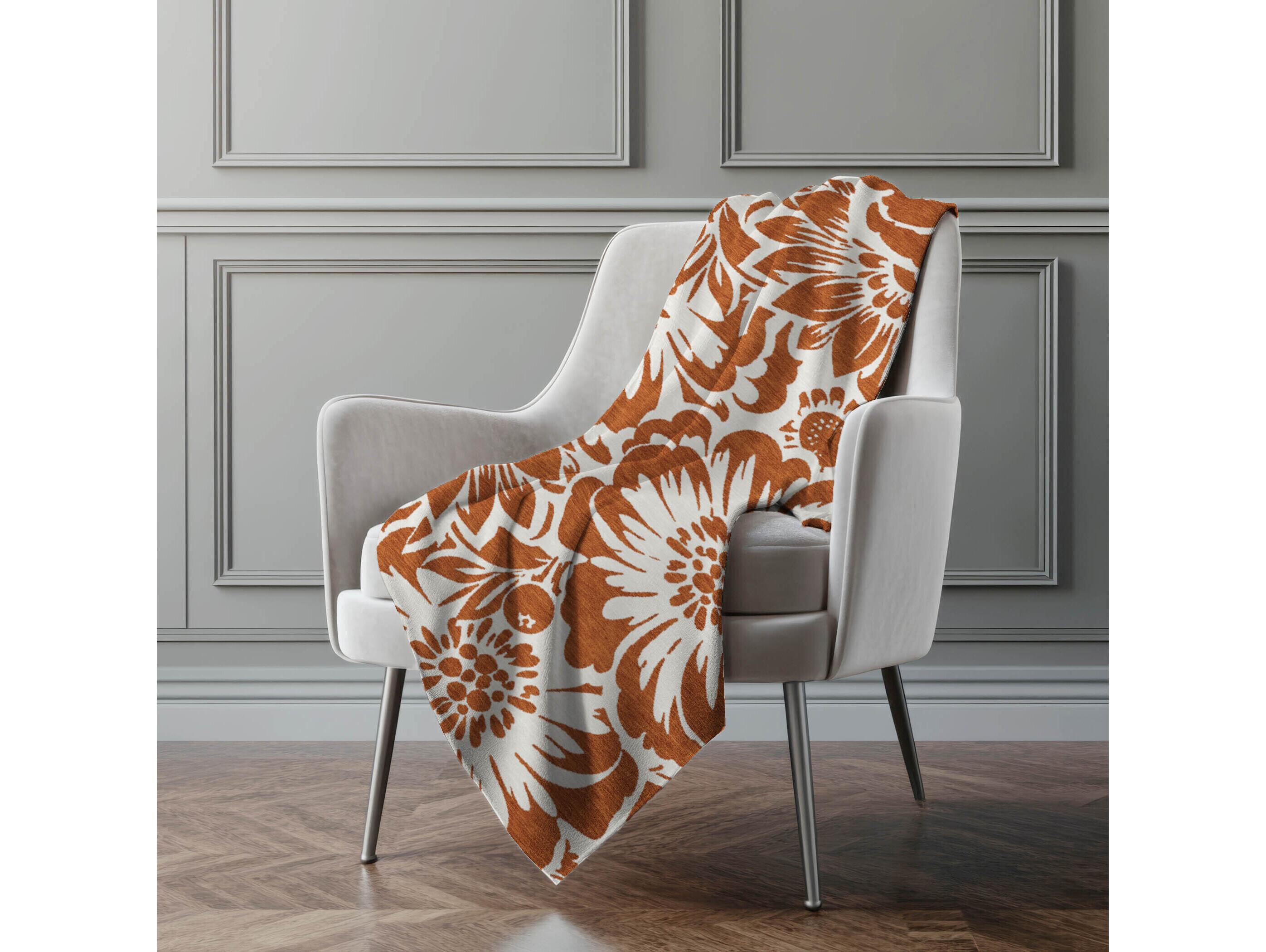 Dalyn Sherpa Orange Polyester Throw