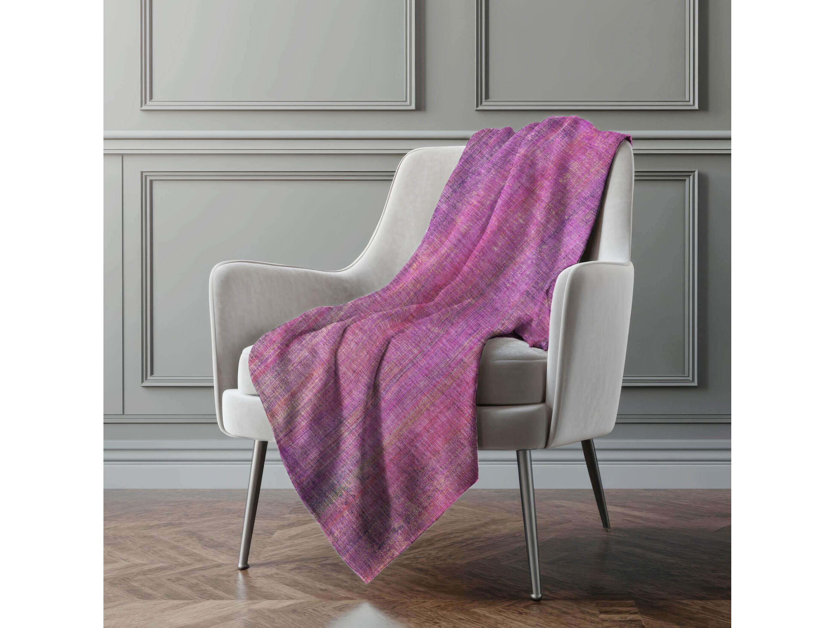 Dalyn Sherpa Purple Polyester Throw