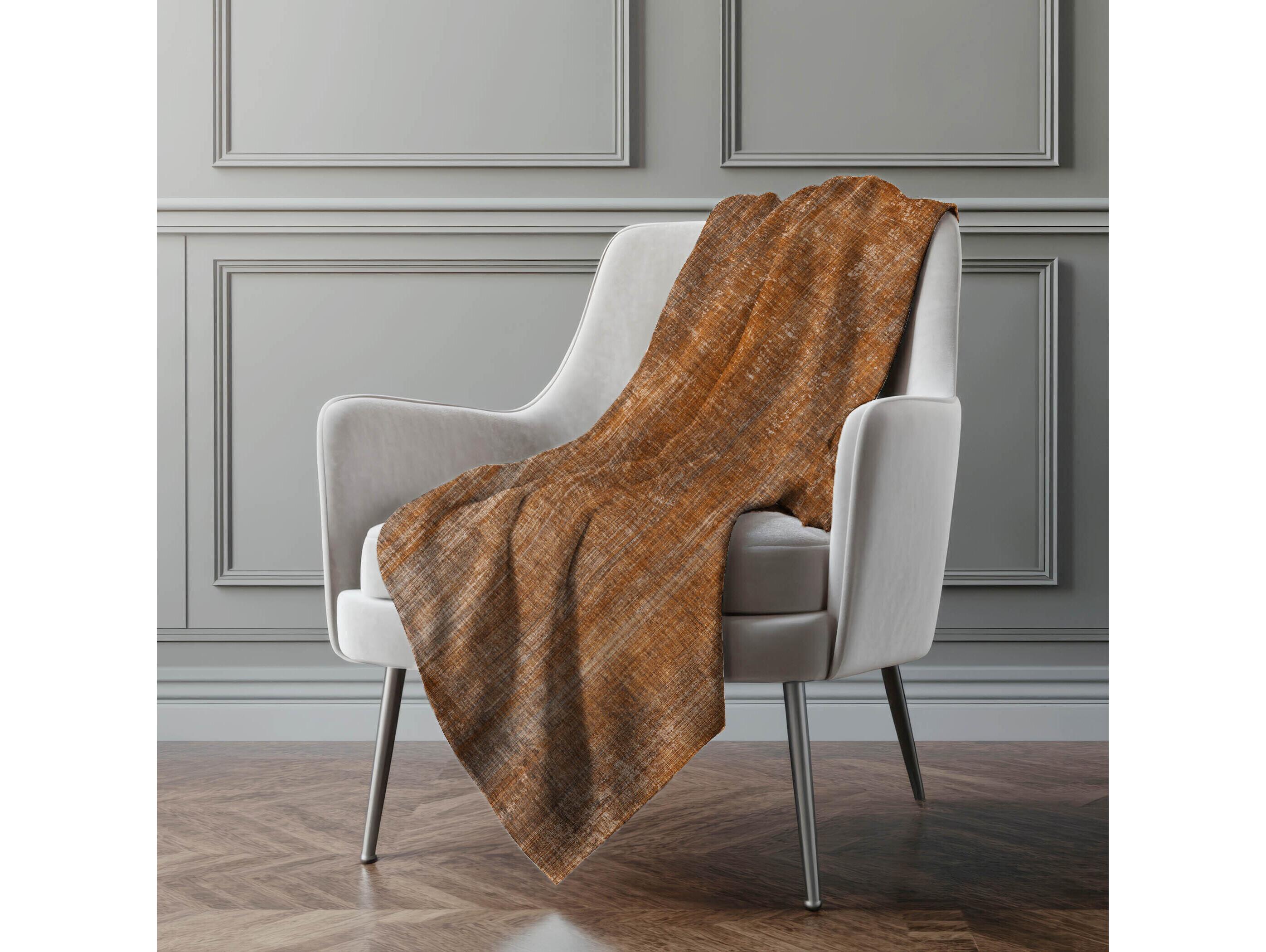 Dalyn Sherpa Orange Polyester Throw