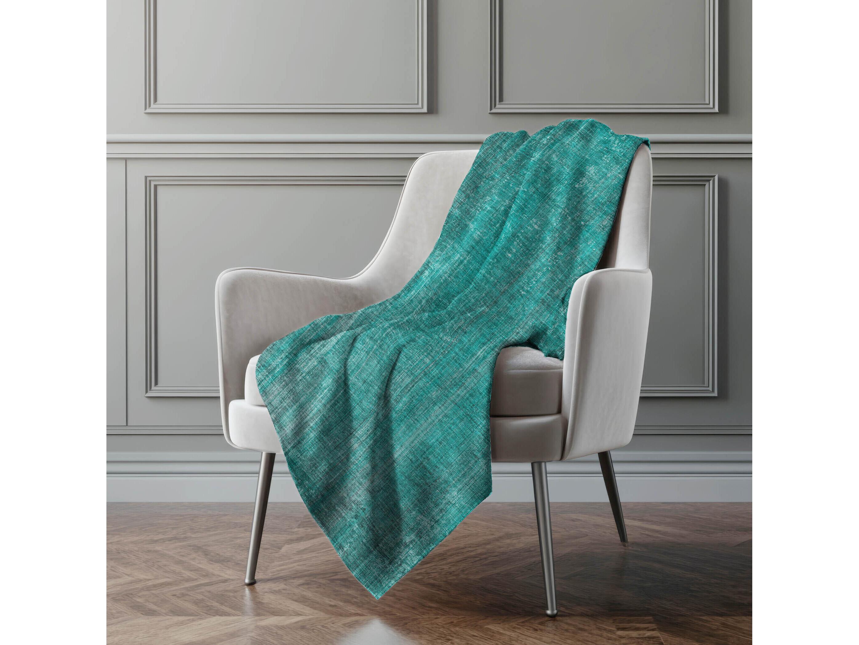 Dalyn Sherpa Teal Polyester Throw