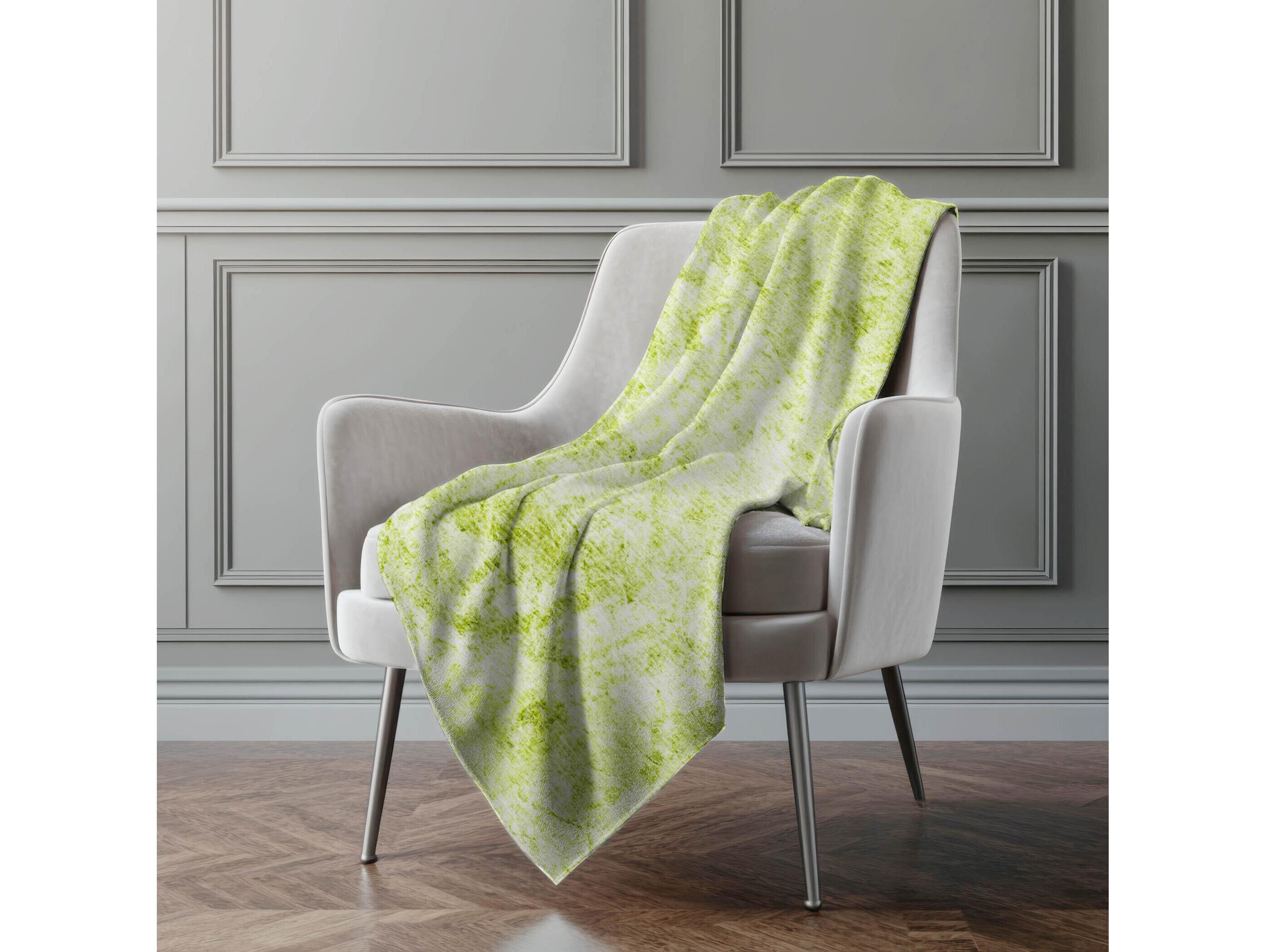 Dalyn Sherpa Green Polyester Throw