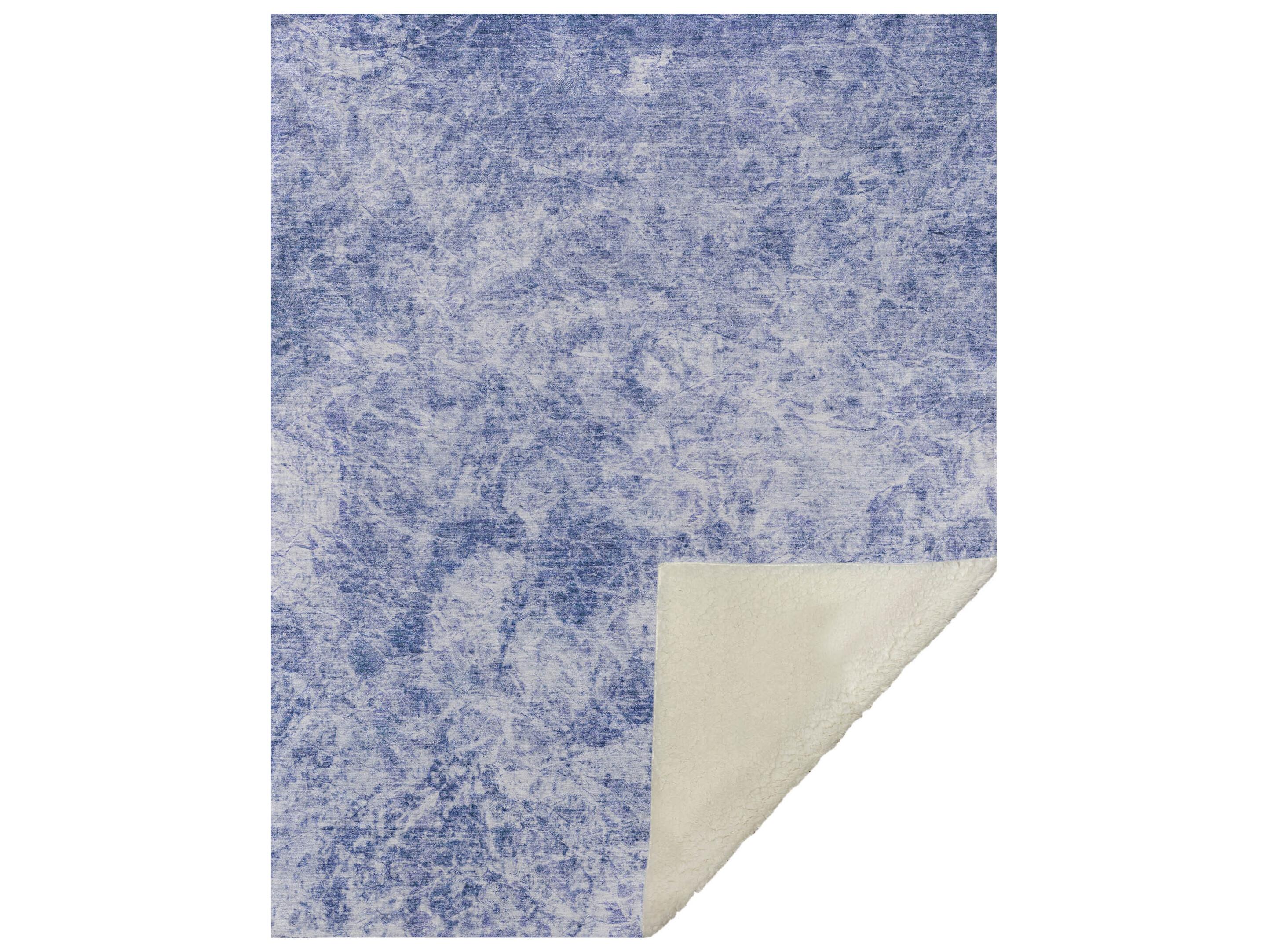 Dalyn Sherpa Blue Polyester Throw