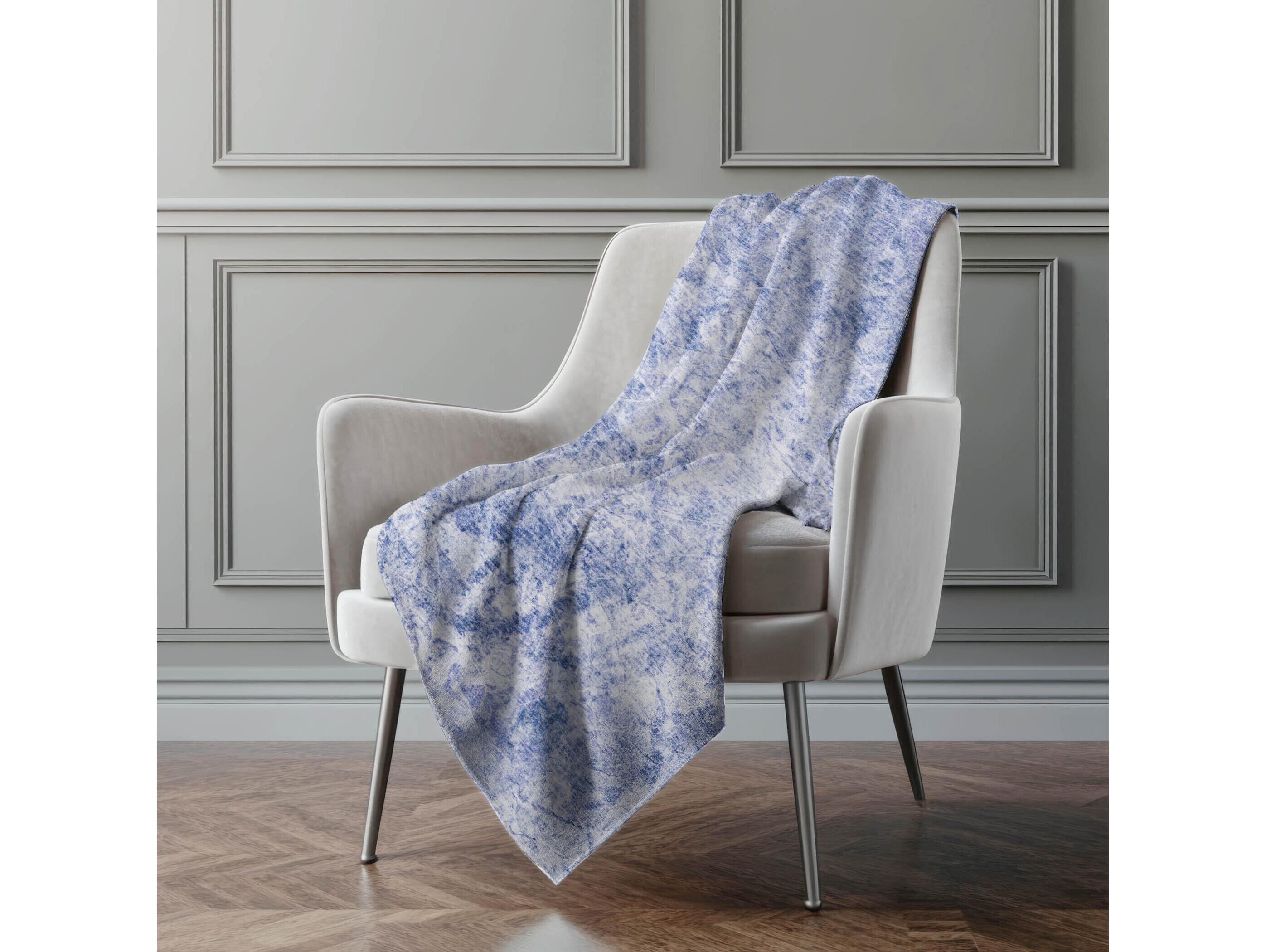 Dalyn Sherpa Blue Polyester Throw