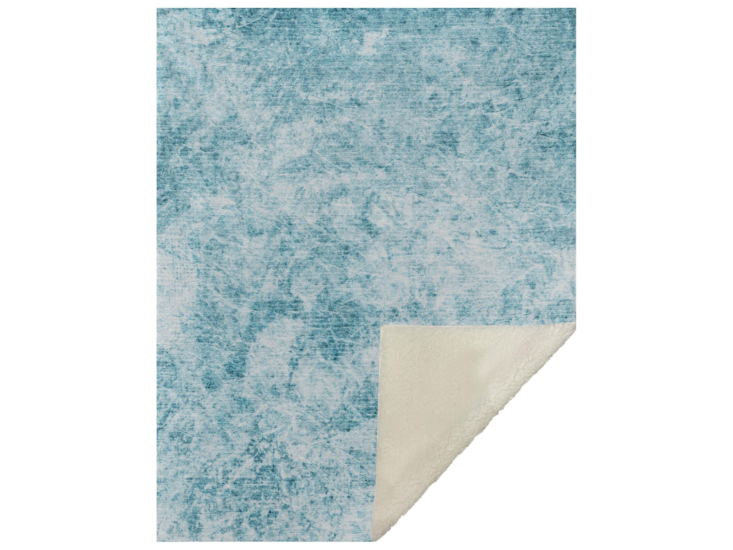 Dalyn Sherpa Teal Polyester Throw