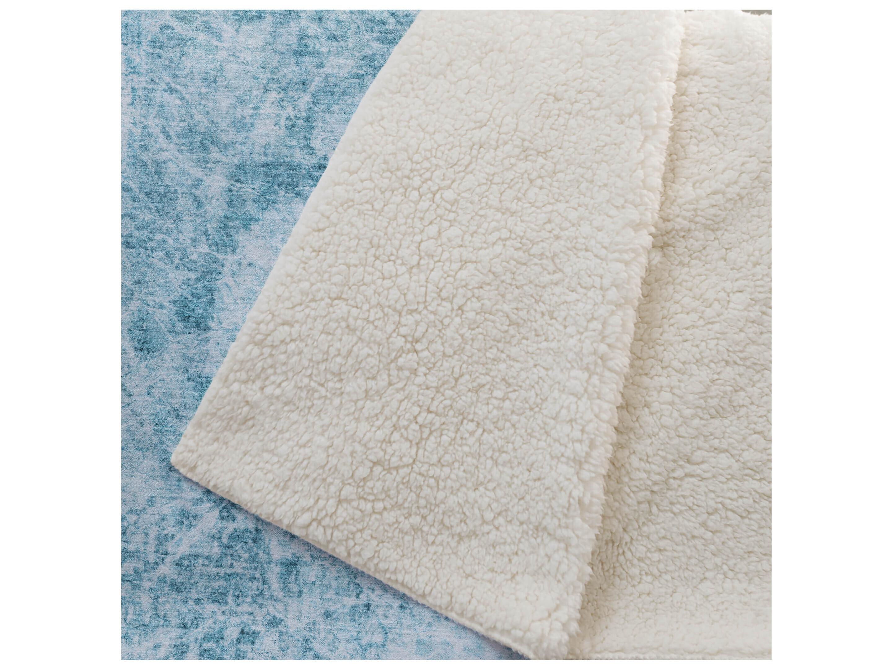 Dalyn Sherpa Teal Polyester Throw